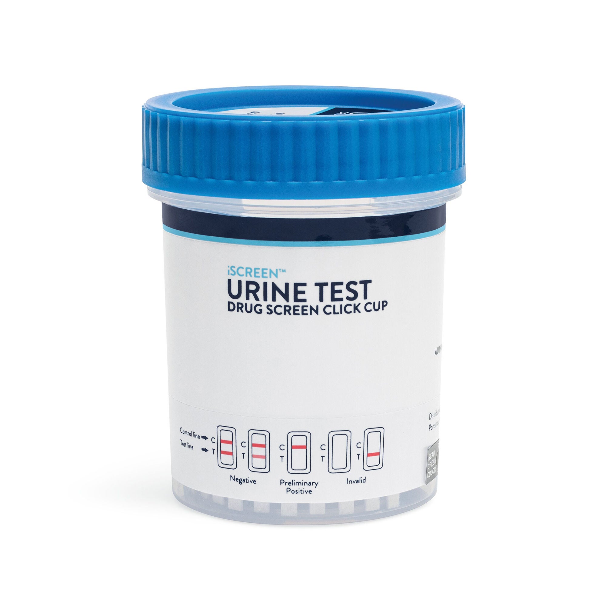 Abbott Rapid Dx North America LLC - ABTDUAW114704D Drugs of Abuse Test Kit iScreen™ Round Click Cup AMP1000, BAR300, BUP10, BZO300, COC300, mAMP/MET1000, MDMA500, MTD300, OPI2000, OXY100, PCP25, PPX300, TCA1000, THC50, (pH, OX, SG) 25 Tests CLIA Waived