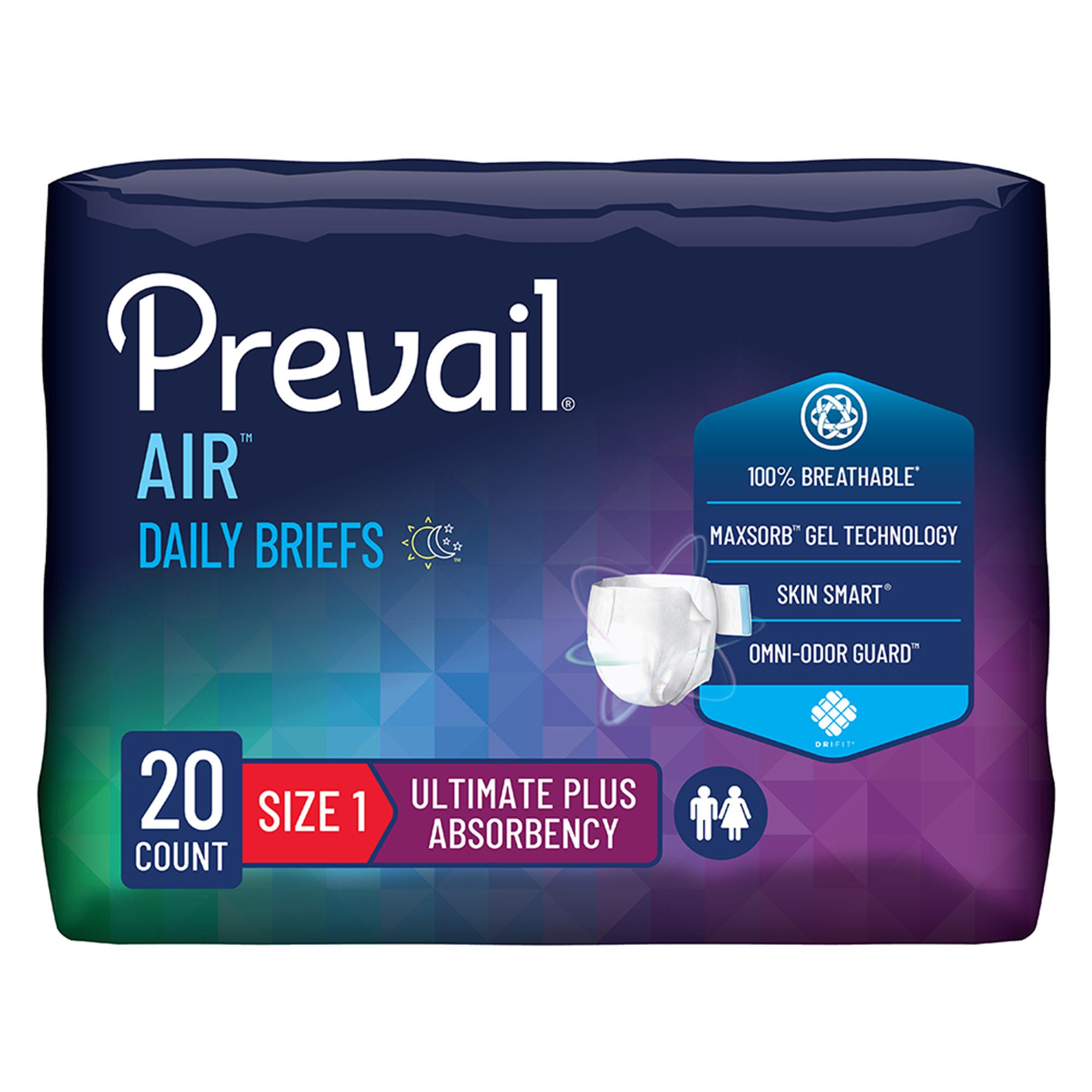 First Quality Products LLC - PVBNG-012CA/1 Prevail Air™ Stretchable Ultimate Plus Absorbency Briefs