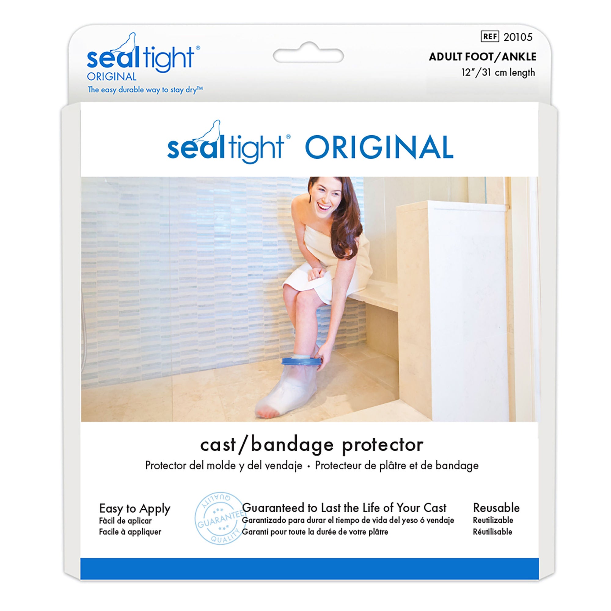 Brownmed - 20105 Foot / Ankle Cast Protector SEAL-TIGHT® One Size Fits Most Polyvinyl 12 Inch Length / 21 Inch Max Circumference