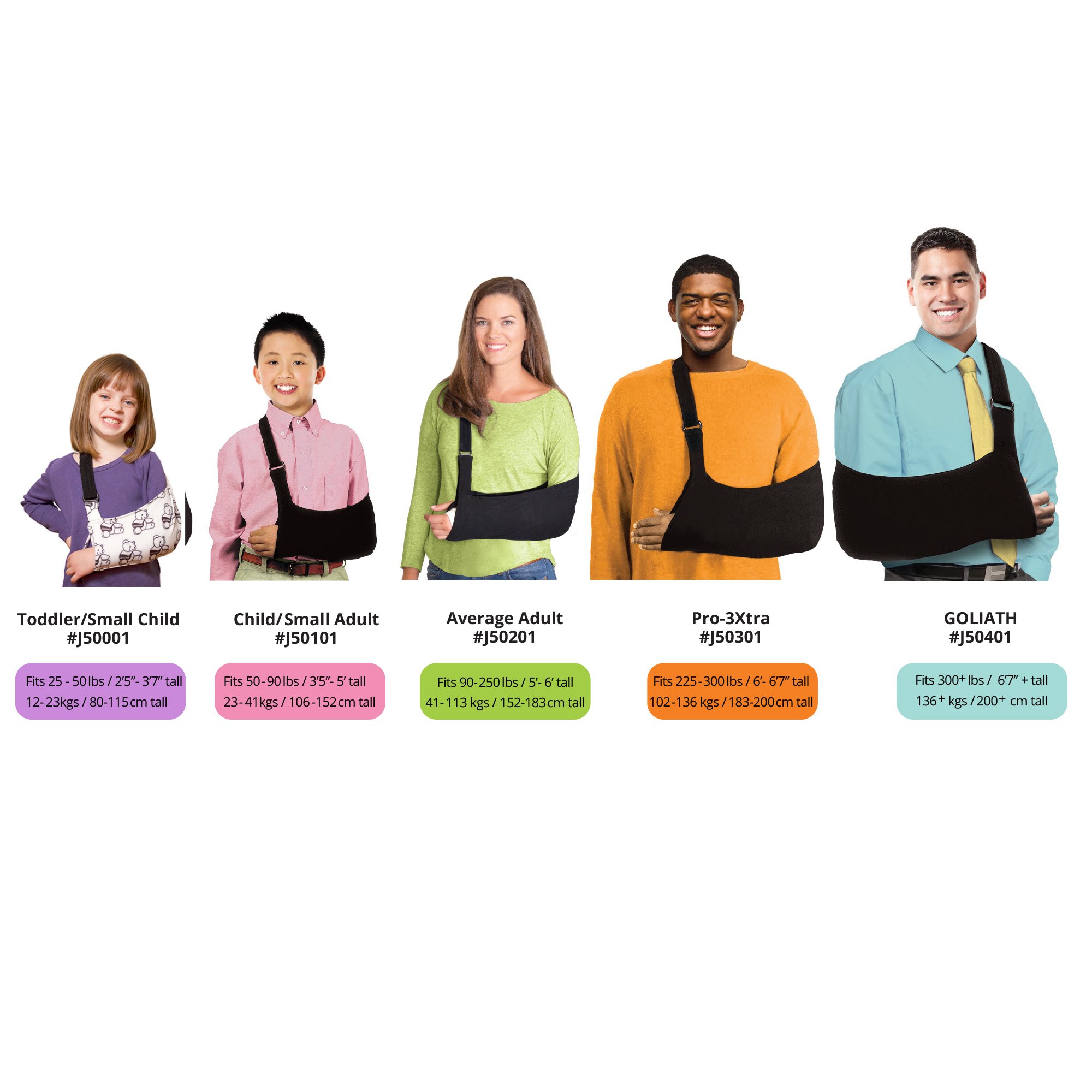 Brownmed J50101CS - Ultimate Arm Sling® Arm Sling, Child / Small Adult Size - 1/Each