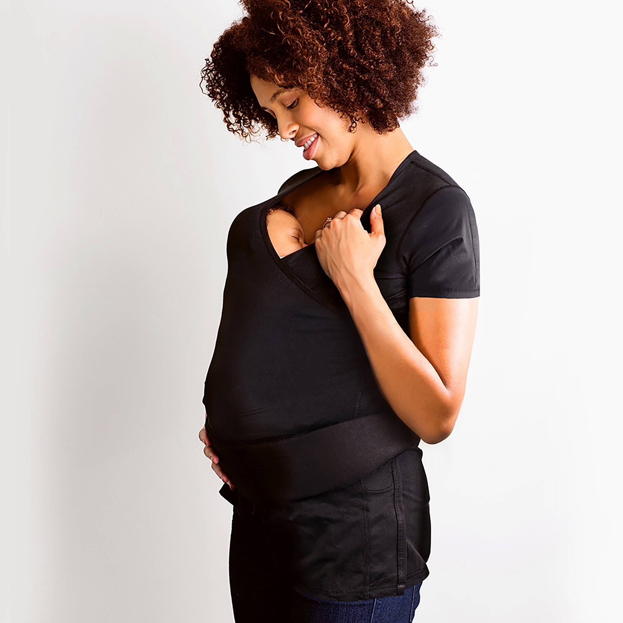 Brownmed 8008 - NuRoo® Pocket Short Sleeve Pocket Baby Carrier, Black, 2X-Large - 1/Each, 3/Case