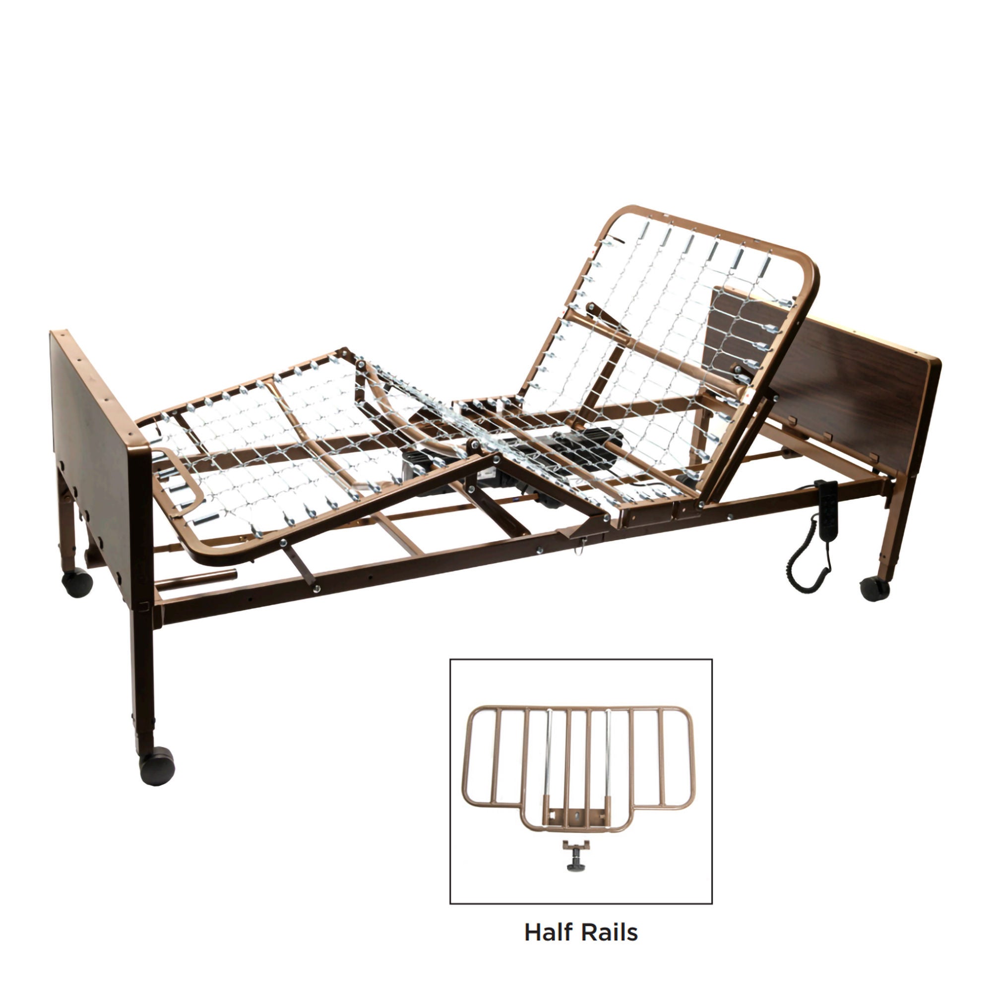 Proactive Medical Products LLC - PMFEBHRM Electric Bed Altara Series Full Electric 80 Inch Length Adjustable Deck 3 Functions 15 to 23 Inch Height Range