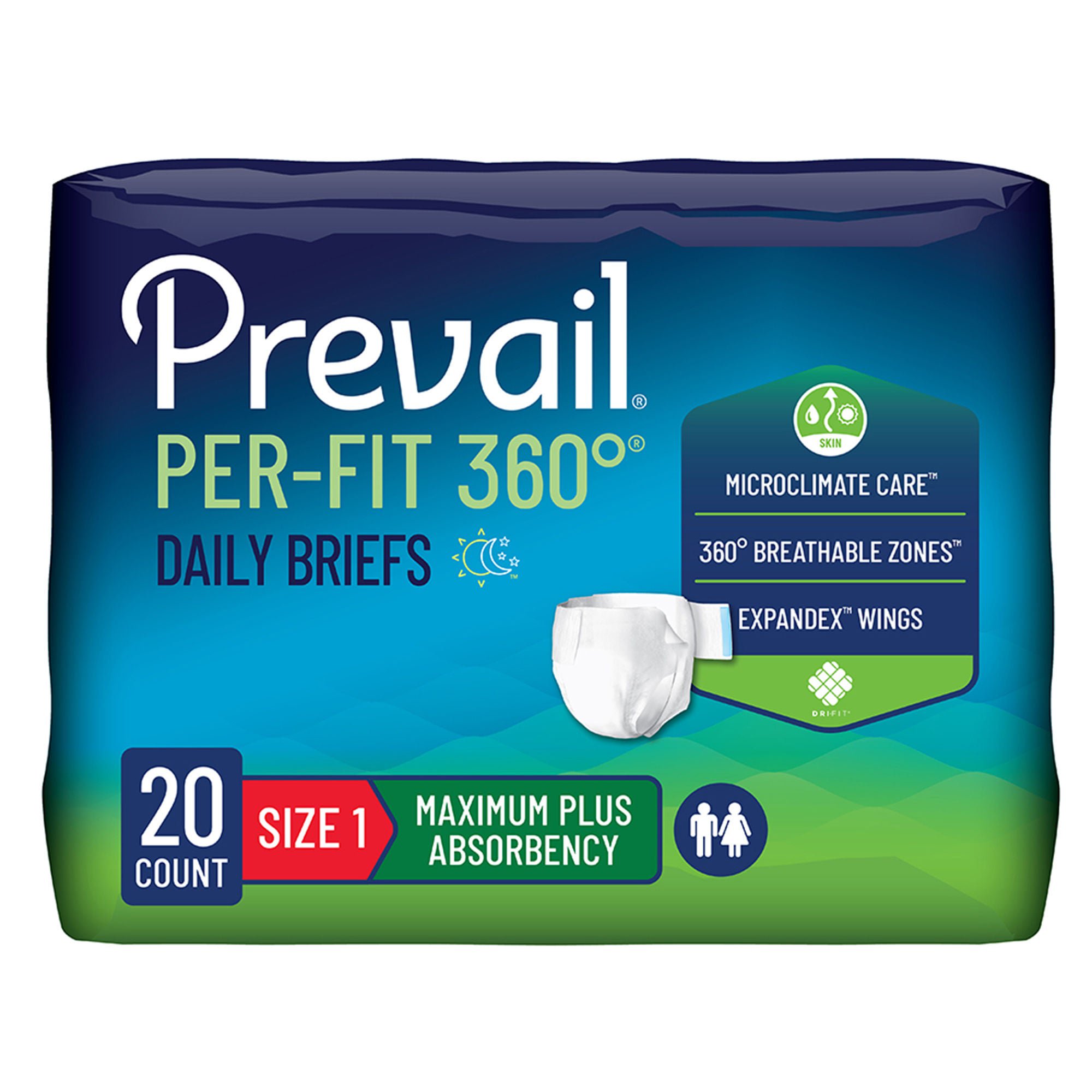 First Quality Products LLC - PFNG-012/2 Prevail® Per-Fit 360°™ Daily Briefs