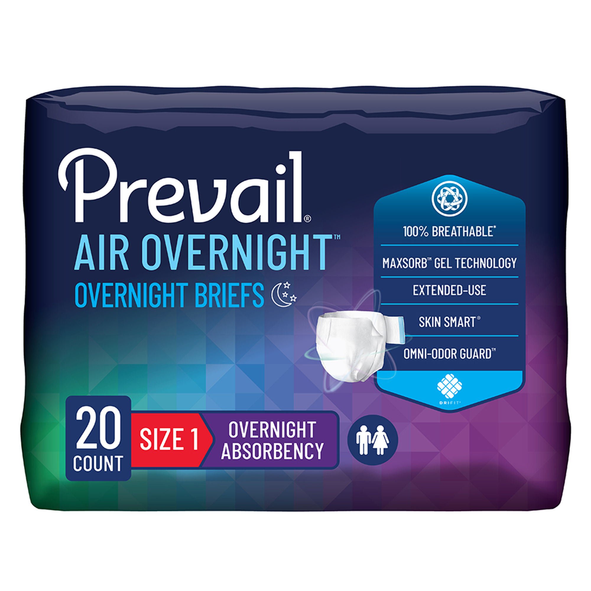 First Quality Products LLC - NGX-012/1 Prevail Air™ Overnight Briefs Overnight Absorbency