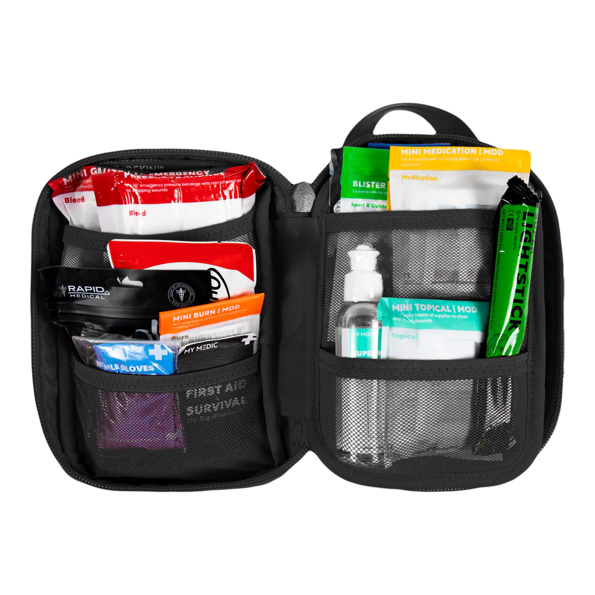 MyMedic MM-KIT-U-MFK-MINI-V2-PRO-BLK - My Medic™ MyFak Mini Pro First Aid Kit, Black - 1/Each