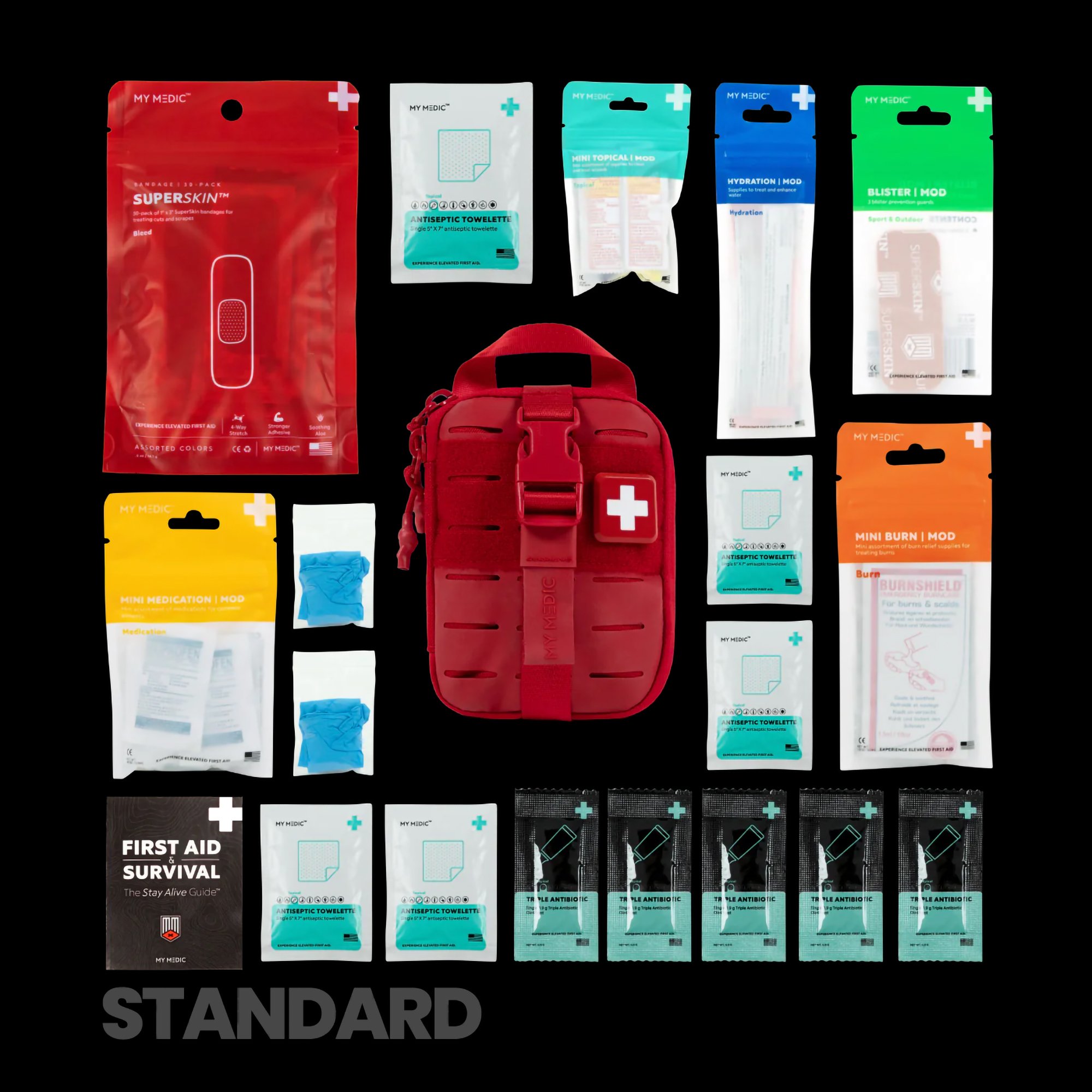MyMedic MM-KIT-U-SDE-KCK-RED - My Medic™ Sidekick First Aid Kit, Red - 1/Each