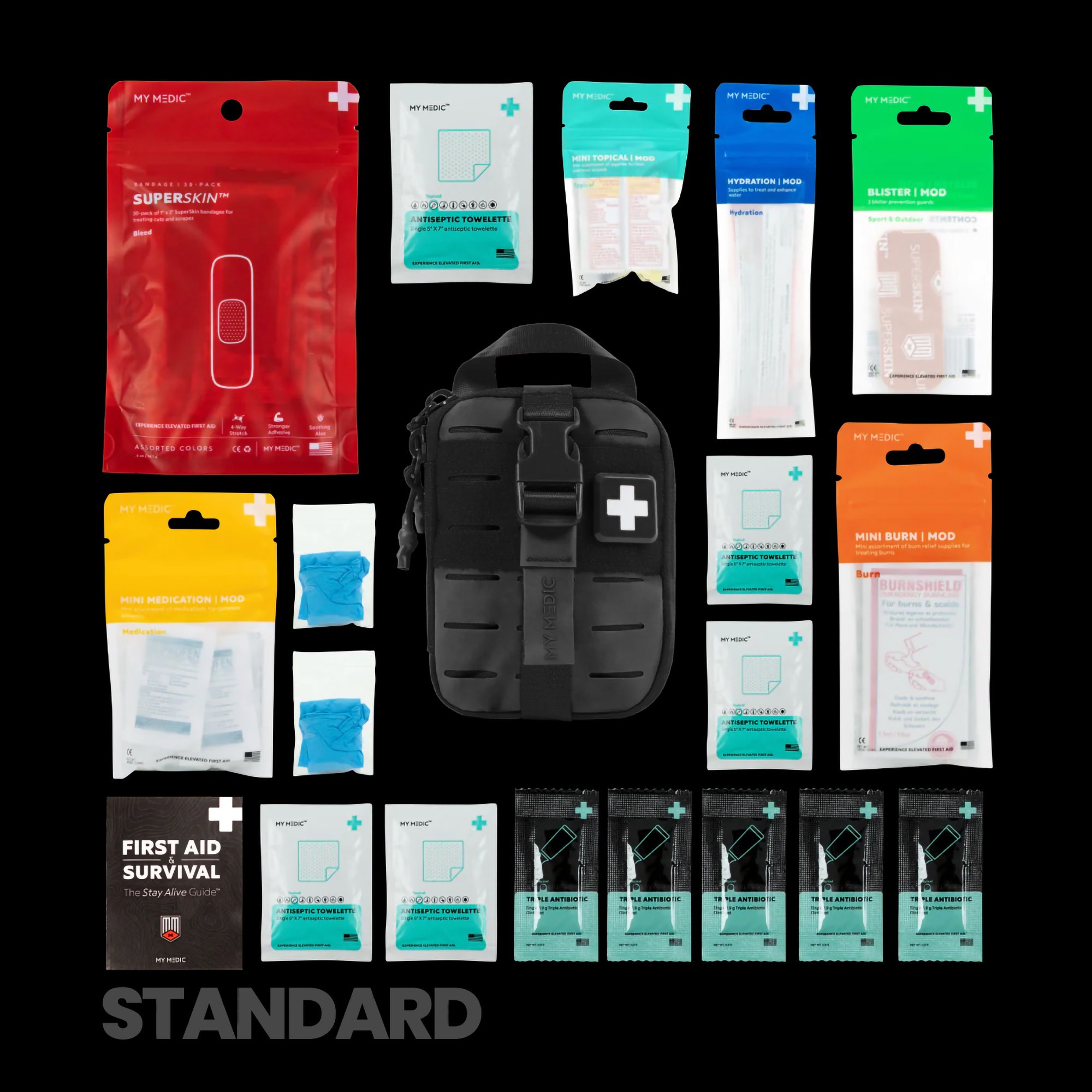 MyMedic MM-KIT-U-SDE-KCK-BLK - My Medic™ Sidekick First Aid Kit, Black - 1/Each