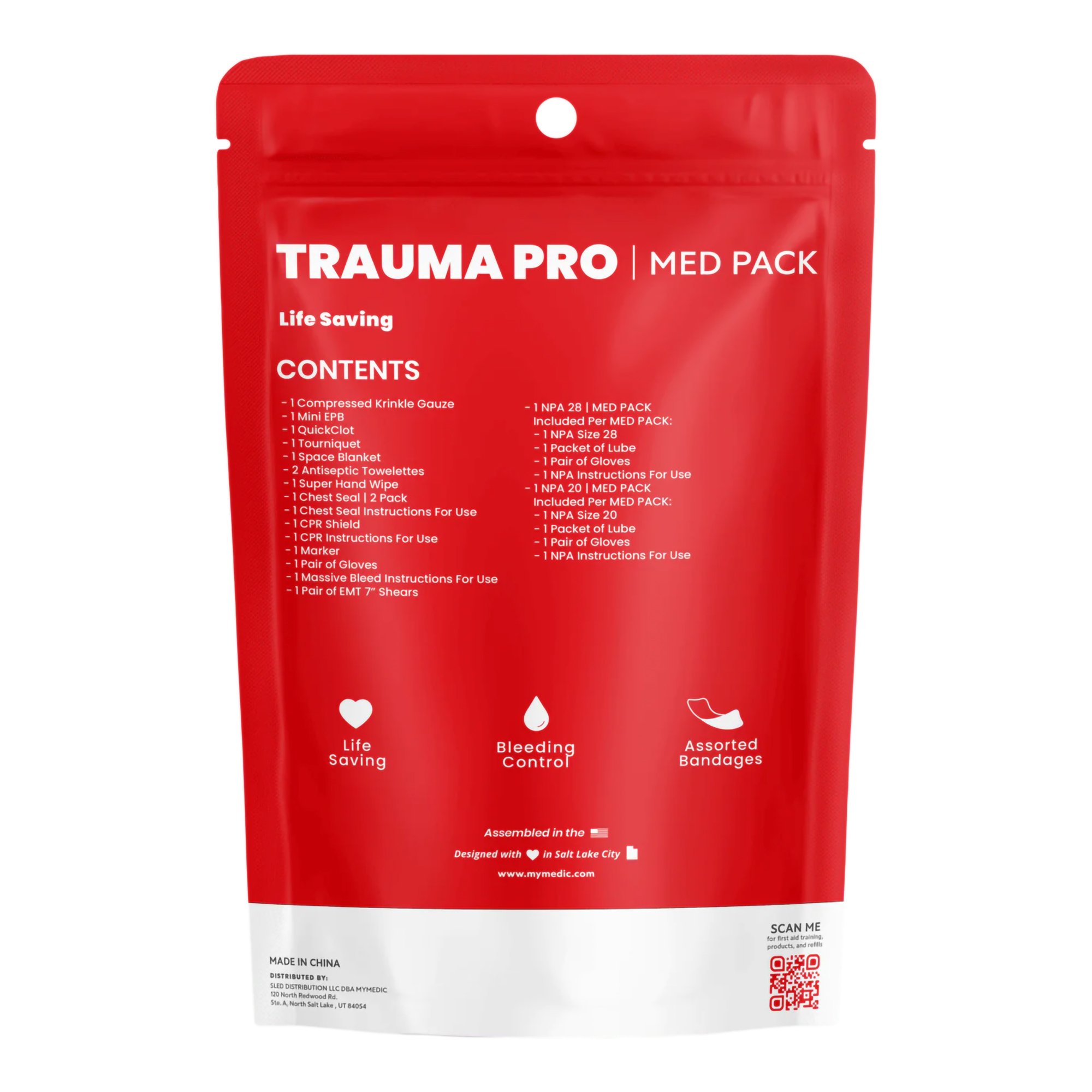 MyMedic MM-MED-PACK-TRM-PRO-RAT - Med Packs™ Trauma Pro First Aid Kit - 1/Each