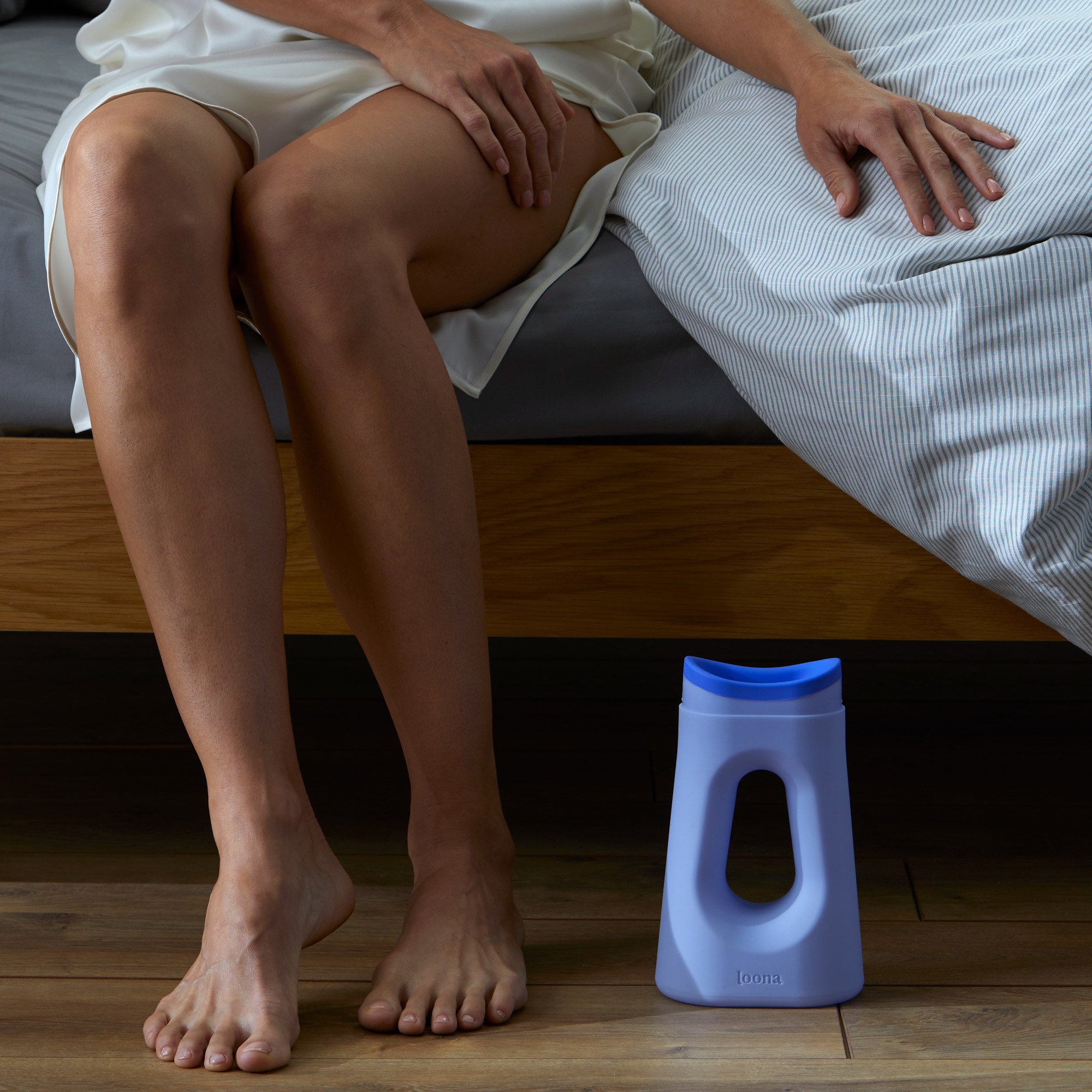 Boom Home Medical BLOPUBSF001B - The Loona Female Urinal, Loona Blue - 1/Each, 24/Case