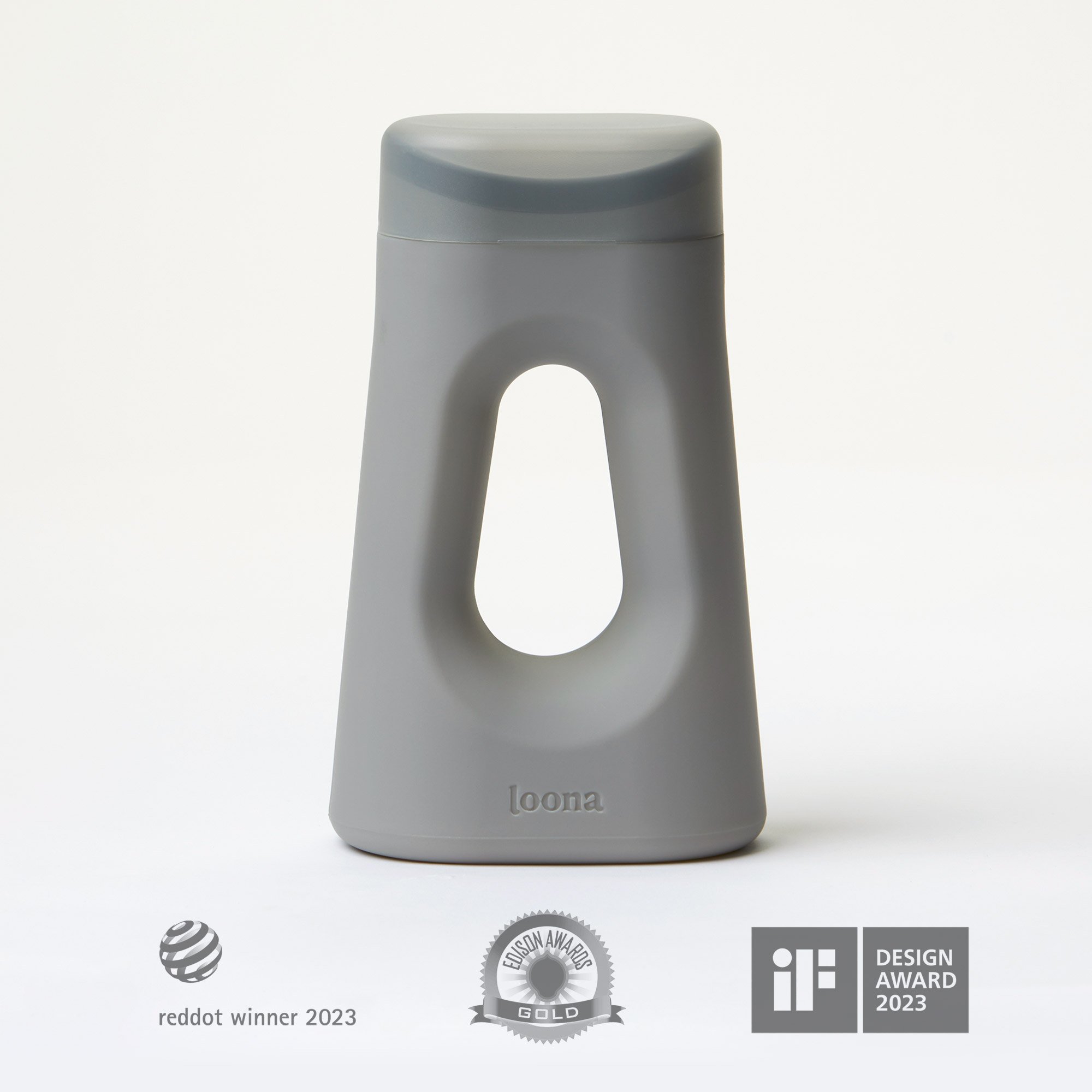 Boom Home Medical BLOPUBSF001G - The Loona Female Urinal, Moon Grey - 1/Each, 24/Case