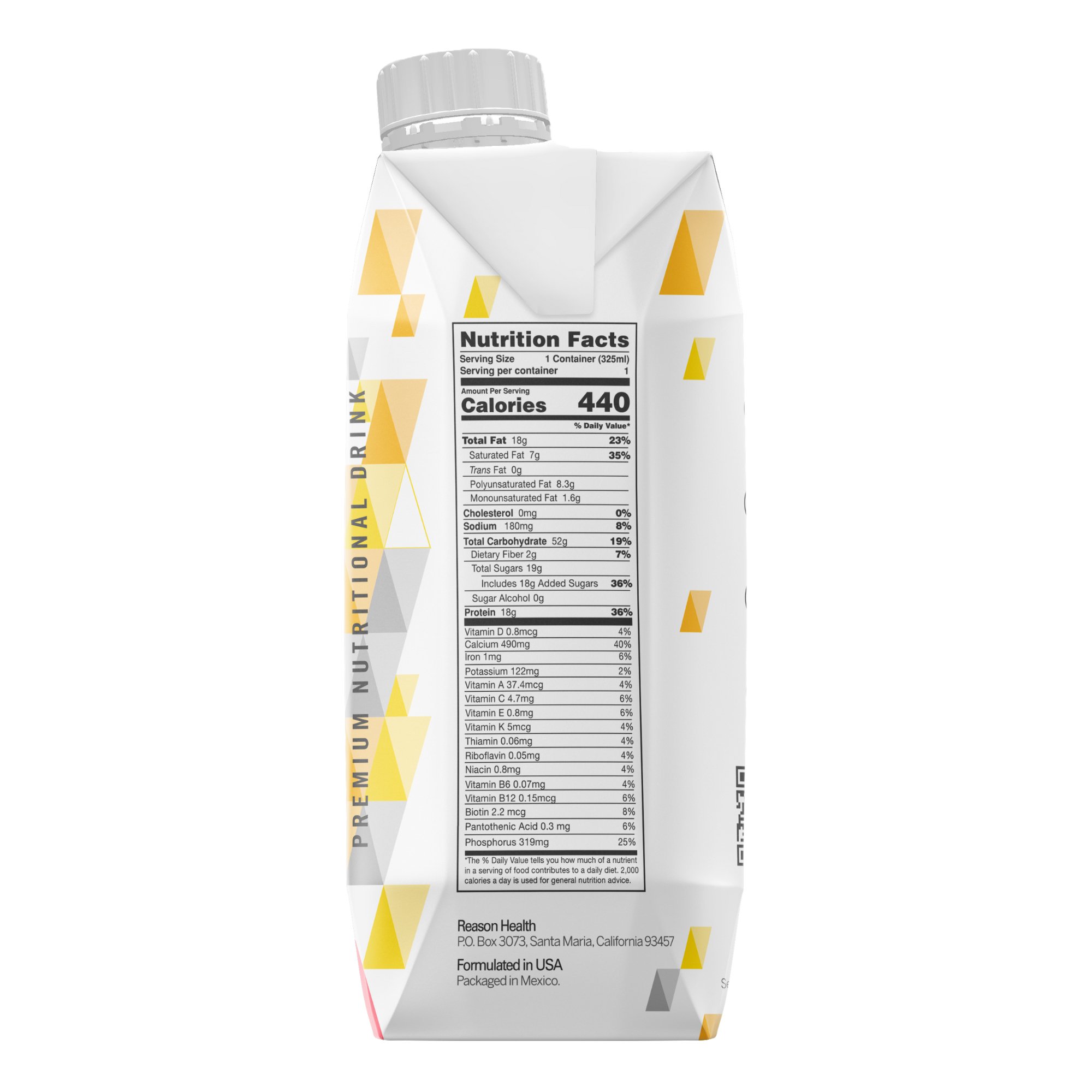 Reason Health B0BVG12VN1 - Reason™ Vanilla Premium Nutritional Drink, 11-ounce carton - 1/Each, 12/Case