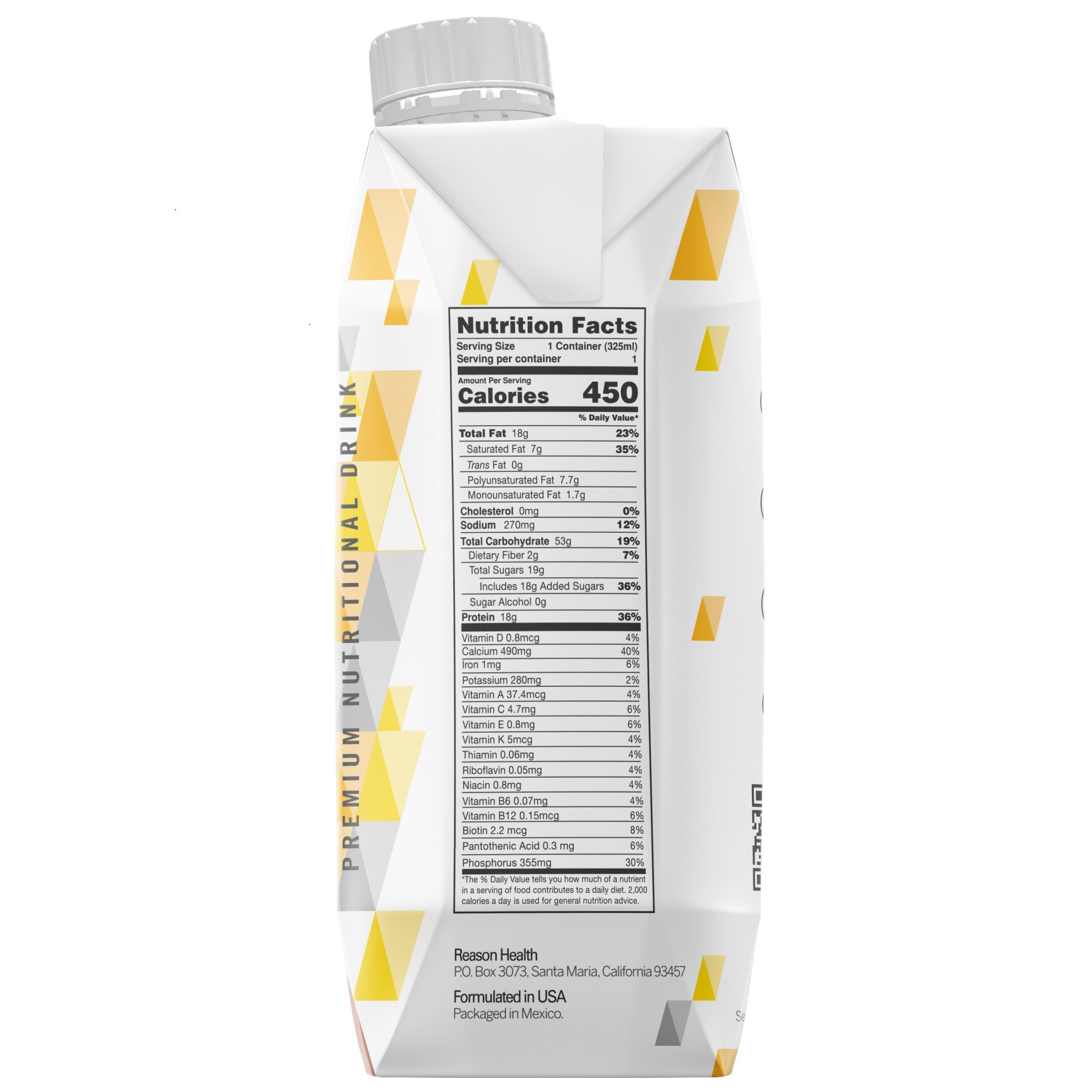 Reason Health B0BVG12CH1 - Reason™ Chocolate Premium Nutritional Drink, 11-ounce carton - 1/Each, 12/Case