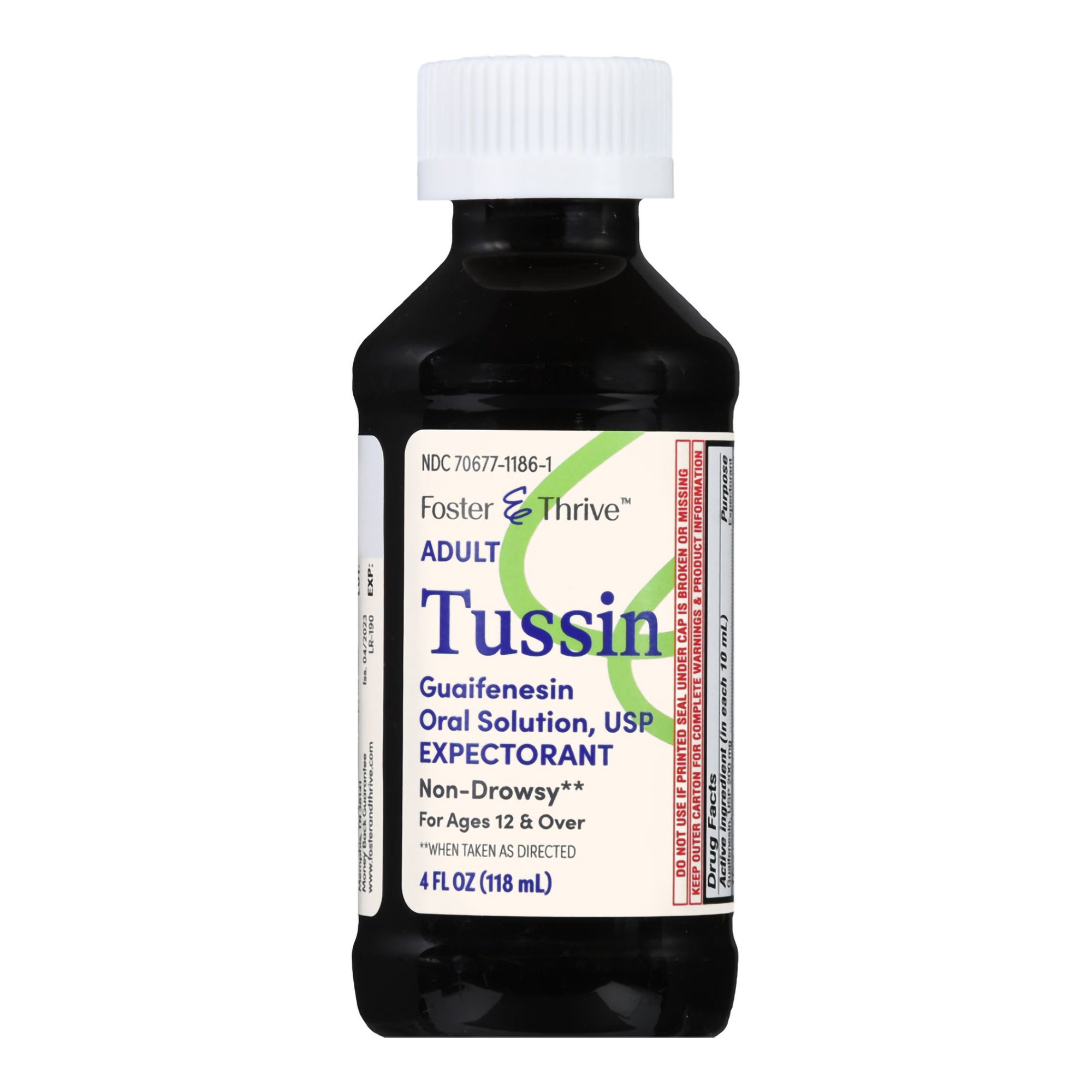 McKesson Brand 70677118601 - Thrive & Foster™ Guaifenesin Cold and Cough Relief - 1/Each