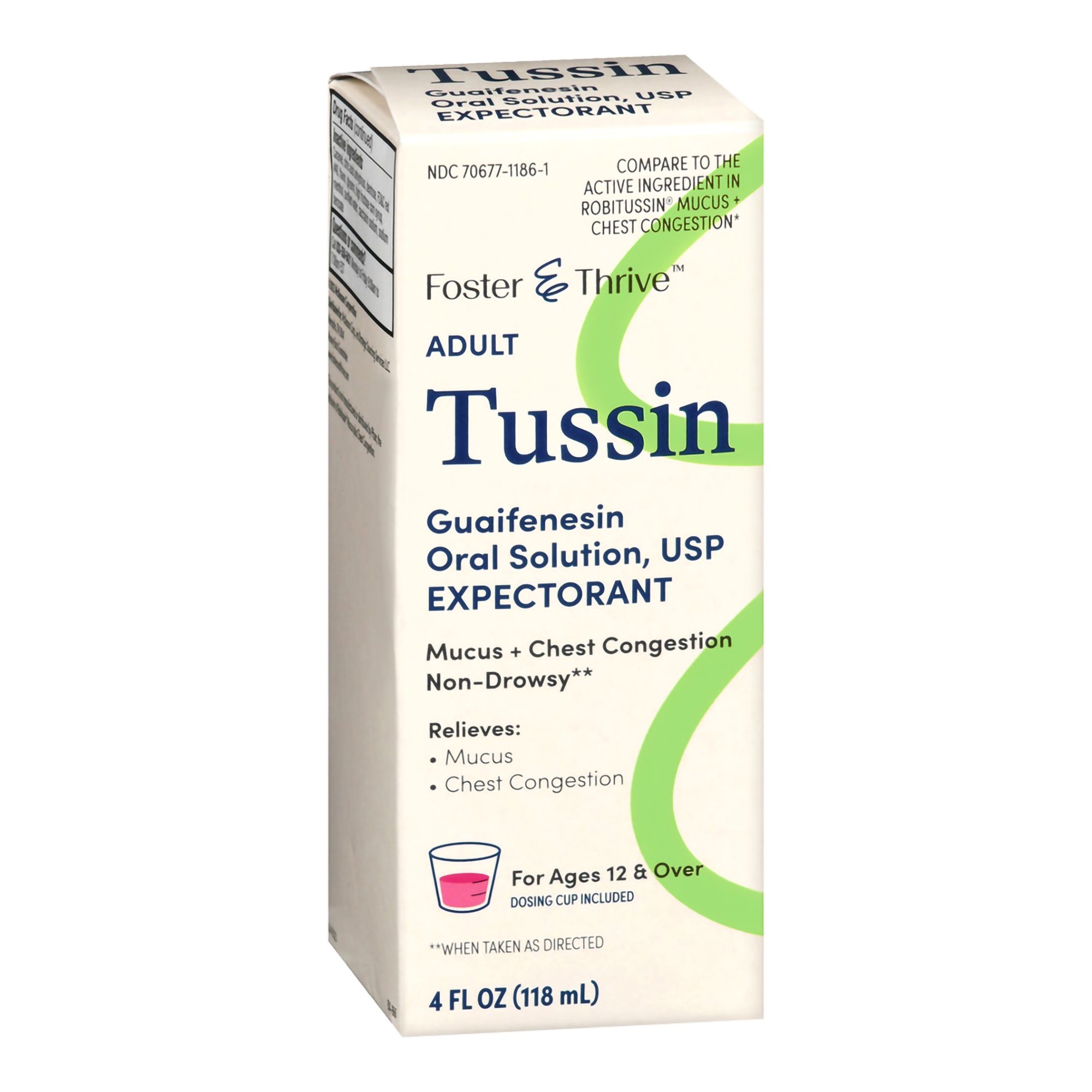 McKesson Brand 70677118601 - Thrive & Foster™ Guaifenesin Cold and Cough Relief - 1/Each