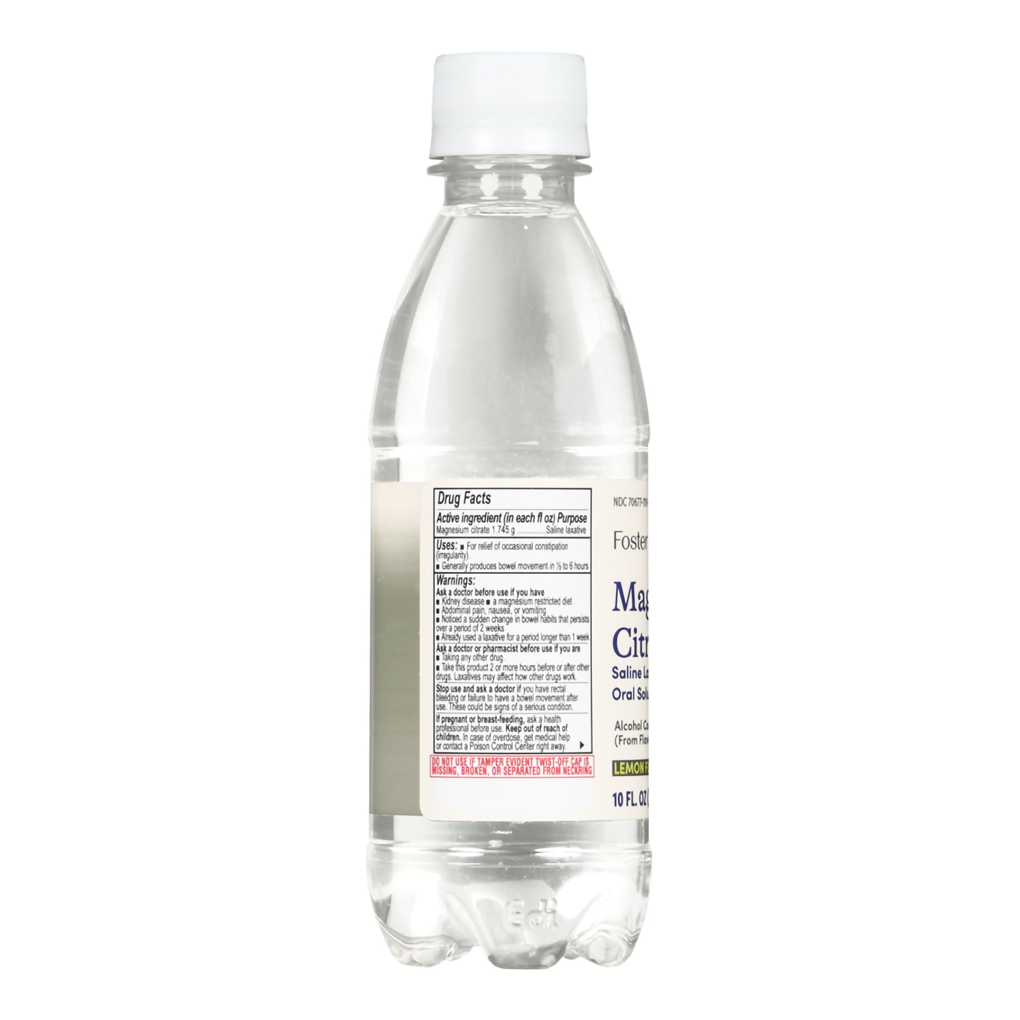 McKesson Brand 70677111101 - Foster & Thrive™ Magnesium Citrate Laxative, Lemon Flavor, 10-ounce bottle - 1/Each