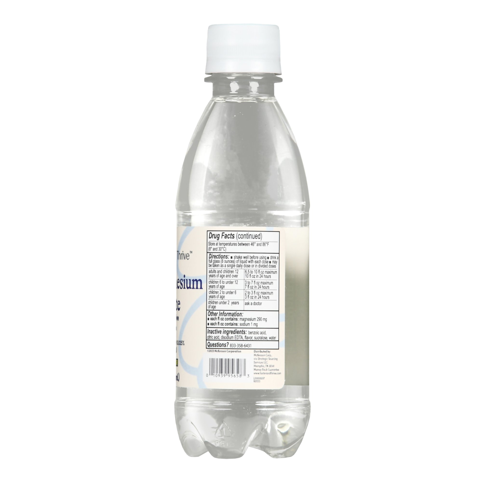 McKesson Brand 70677111101 - Foster & Thrive™ Magnesium Citrate Laxative, Lemon Flavor, 10-ounce bottle - 1/Each