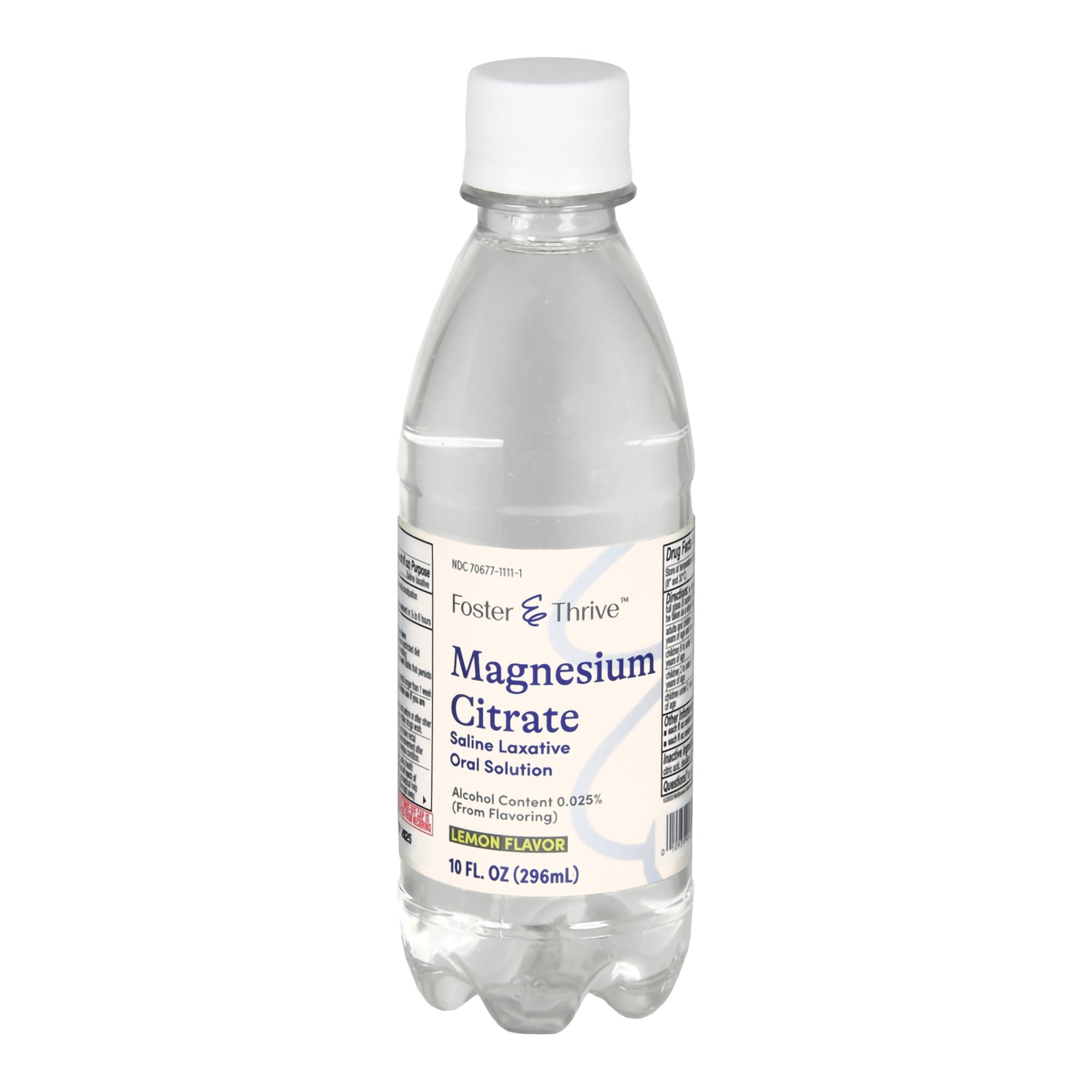 McKesson Brand 70677111101 - Foster & Thrive™ Magnesium Citrate Laxative, Lemon Flavor, 10-ounce bottle - 1/Each