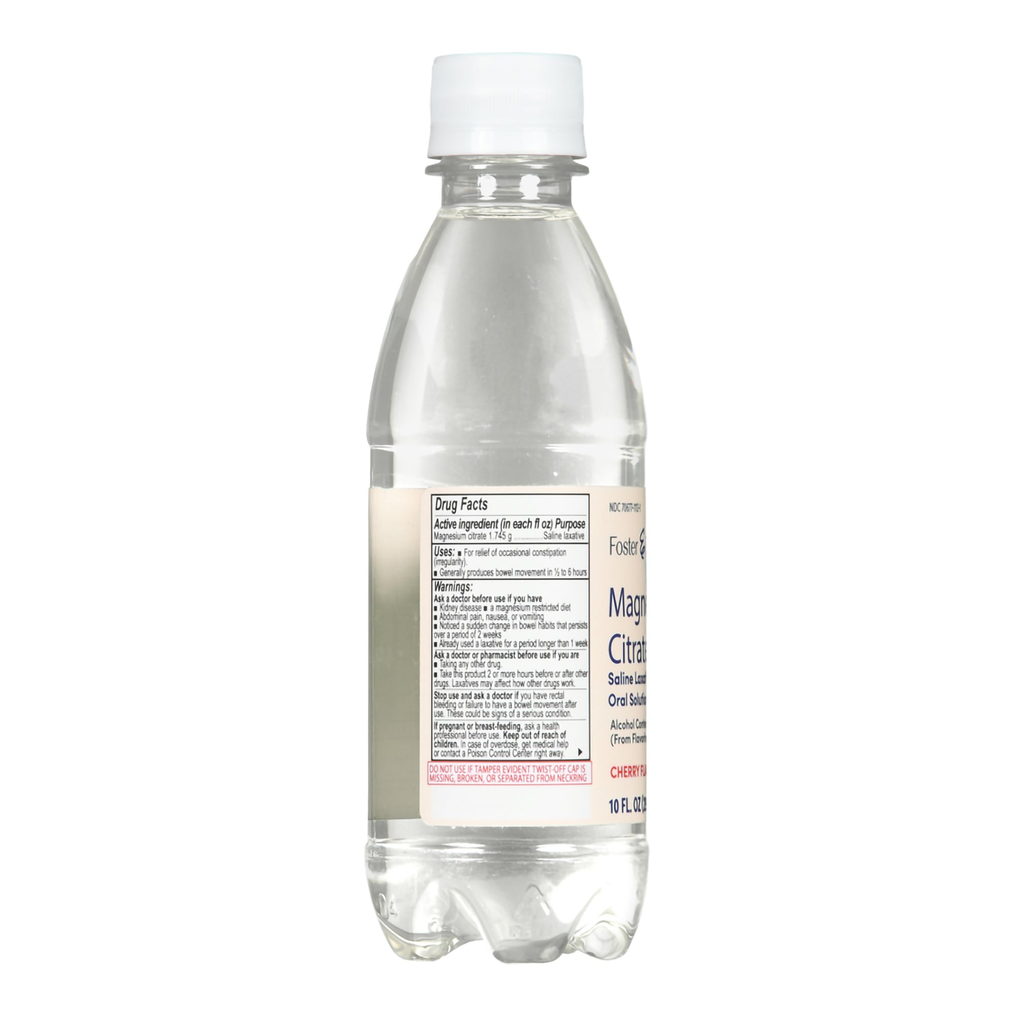 McKesson Brand 70677111201 - Foster & Thrive™ Magnesium Citrate Saline Laxative Oral Solution Cherry, 10 oz. - 1/Each