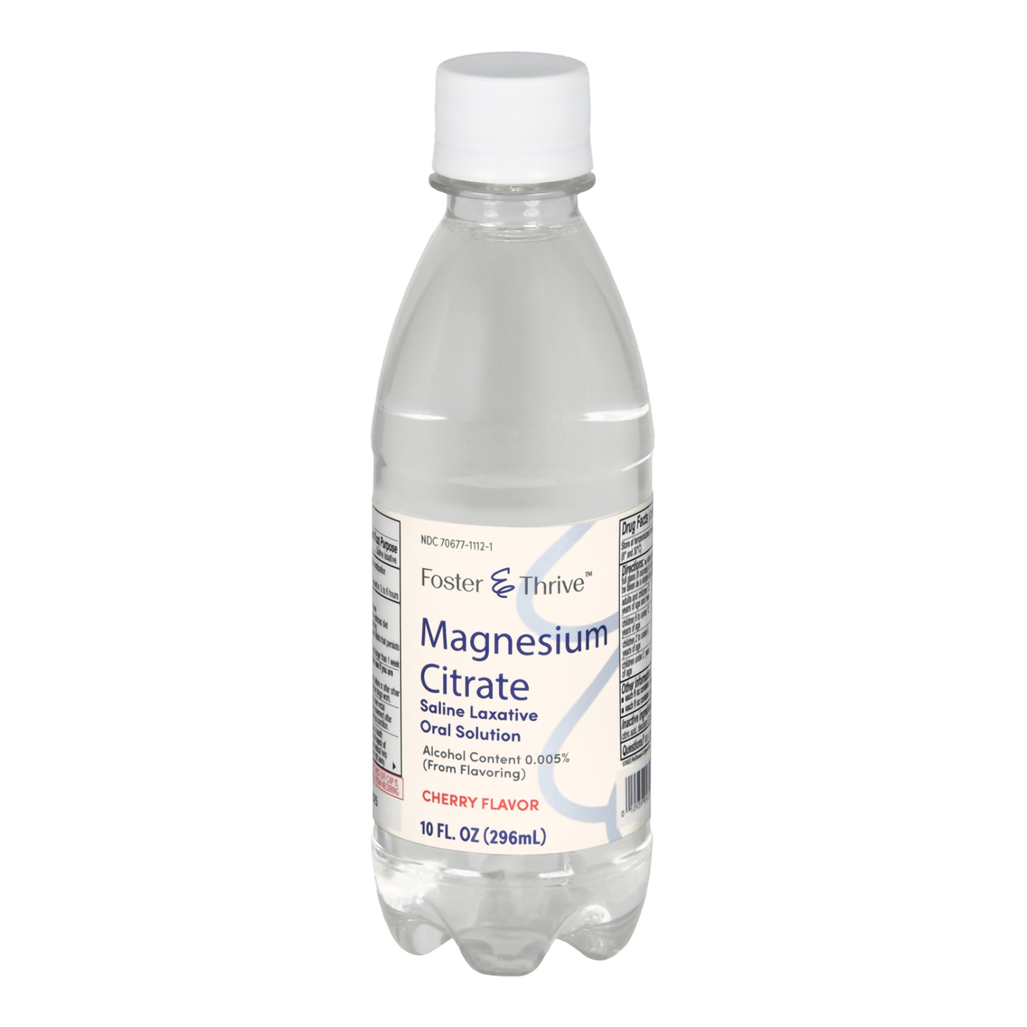 McKesson Brand 70677111201 - Foster & Thrive™ Magnesium Citrate Saline Laxative Oral Solution Cherry, 10 oz. - 1/Each