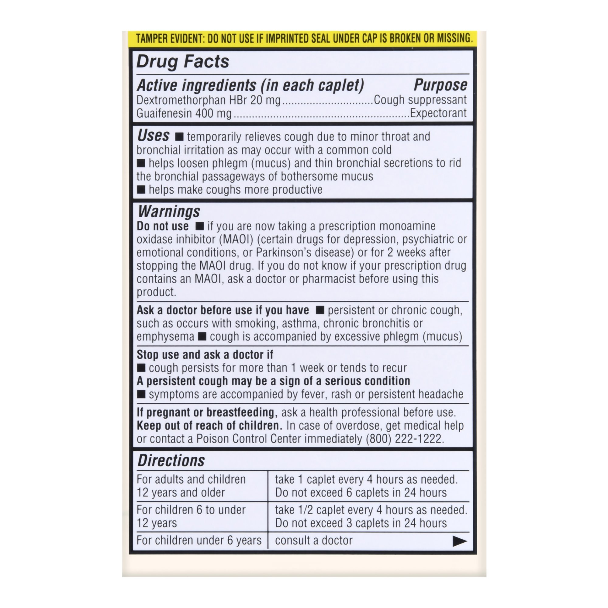McKesson Brand 70677105501 - Thrive & Foster™ Chest Congestion Relief DM Guaifenesin Dextromethorphan Caplets - 50/Box