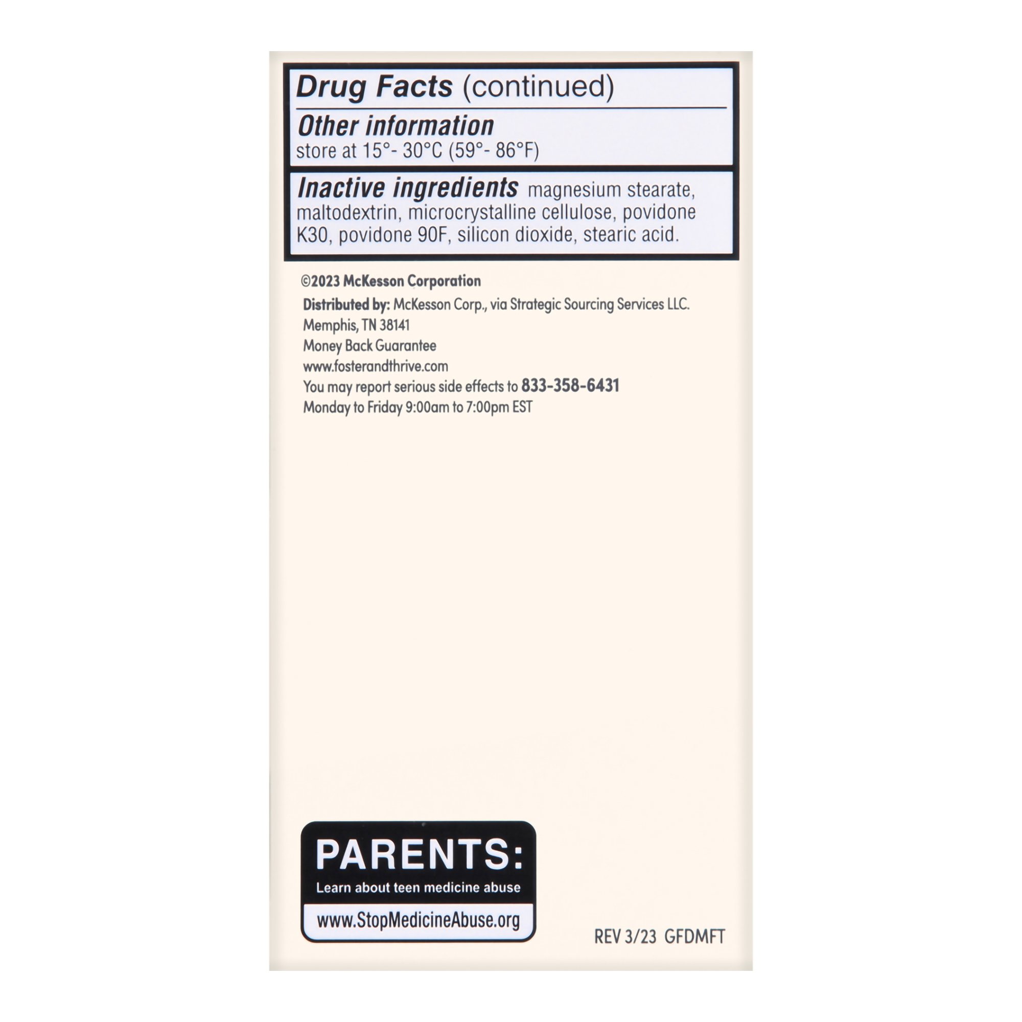 McKesson Brand 70677105501 - Thrive & Foster™ Chest Congestion Relief DM Guaifenesin Dextromethorphan Caplets - 50/Box
