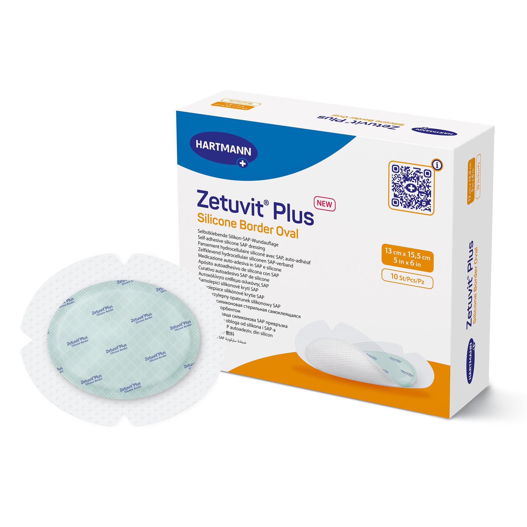 Hartmann - 413908 Zetuvit® Plus Silicone Border Super Absorbent Dressing