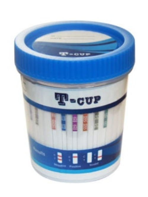 Wondfo USA Co Ltd - TDOA-274 Drugs of Abuse Test Kit T-Cup® AMP, BZO, COC, mAMP/MET, OPI, OXY, THC 25 Tests CLIA Waived