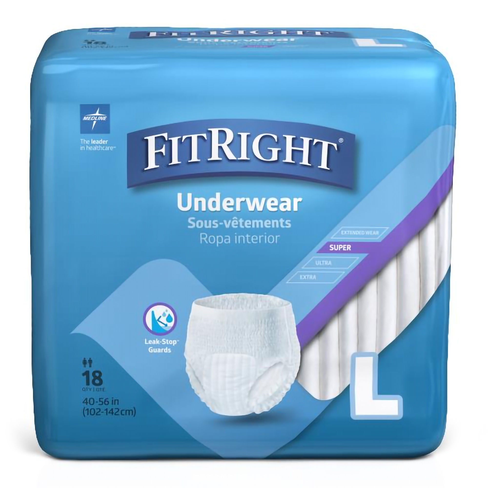 Medline - MSC33255 Absorbent Underwear Protection® Plus Pull On with Tear Away Seams Adult Small Unisex Disposable Heavy Absorbency