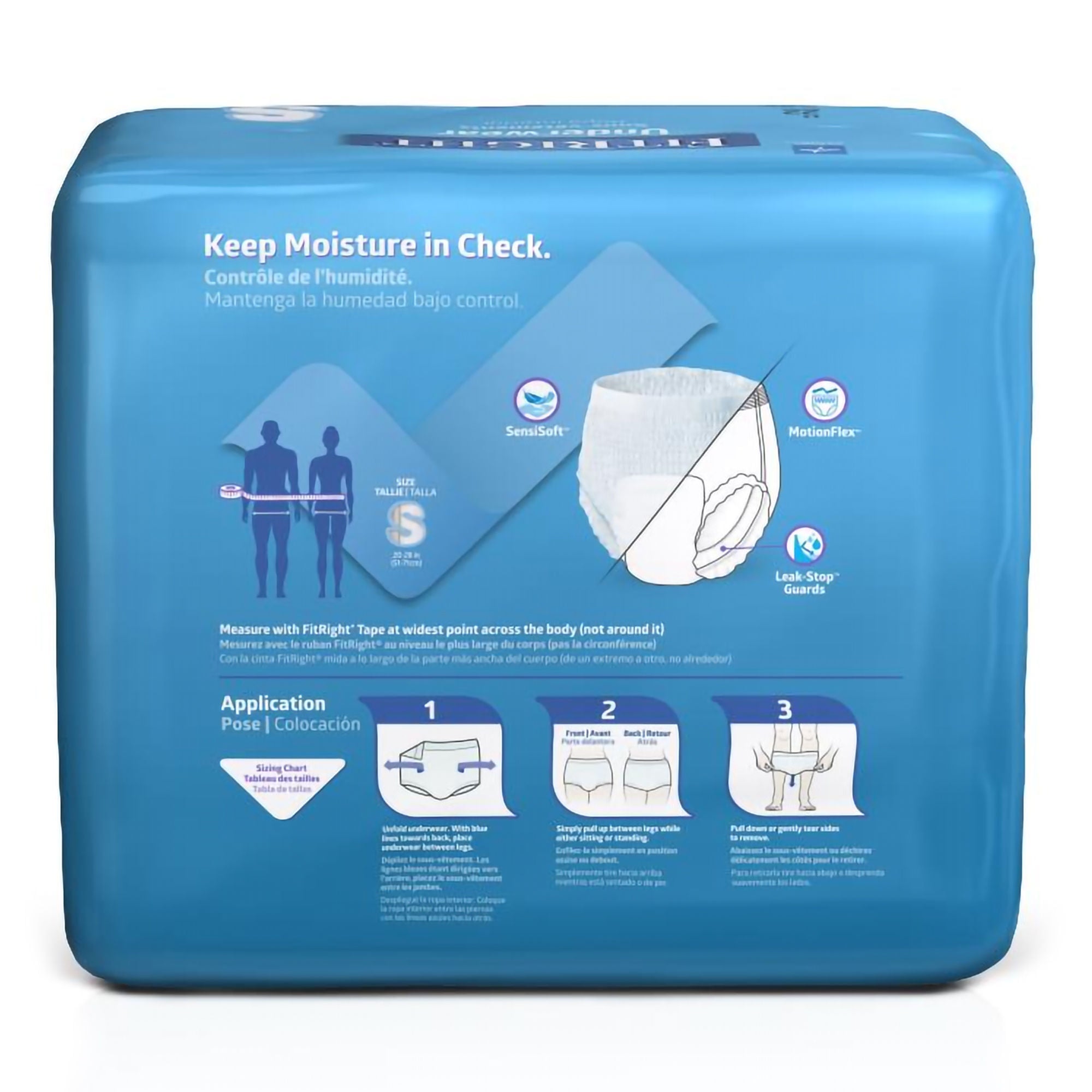 Medline - MSC33255 Absorbent Underwear Protection® Plus Pull On with Tear Away Seams Adult Small Unisex Disposable Heavy Absorbency