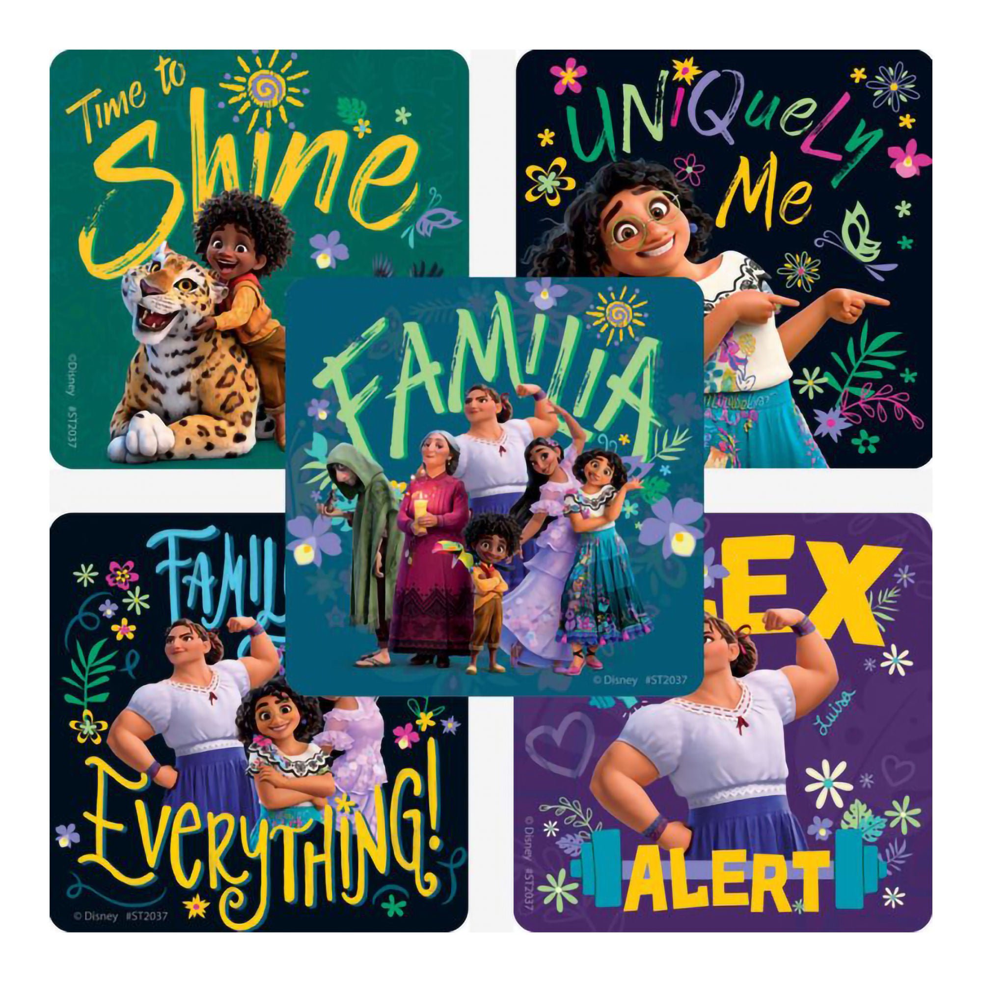 SmileMakers - ST2037B Sticker SmileMakers® 100 per Box Encanto Familia 2-1/2 X 2-1/2 Inch
