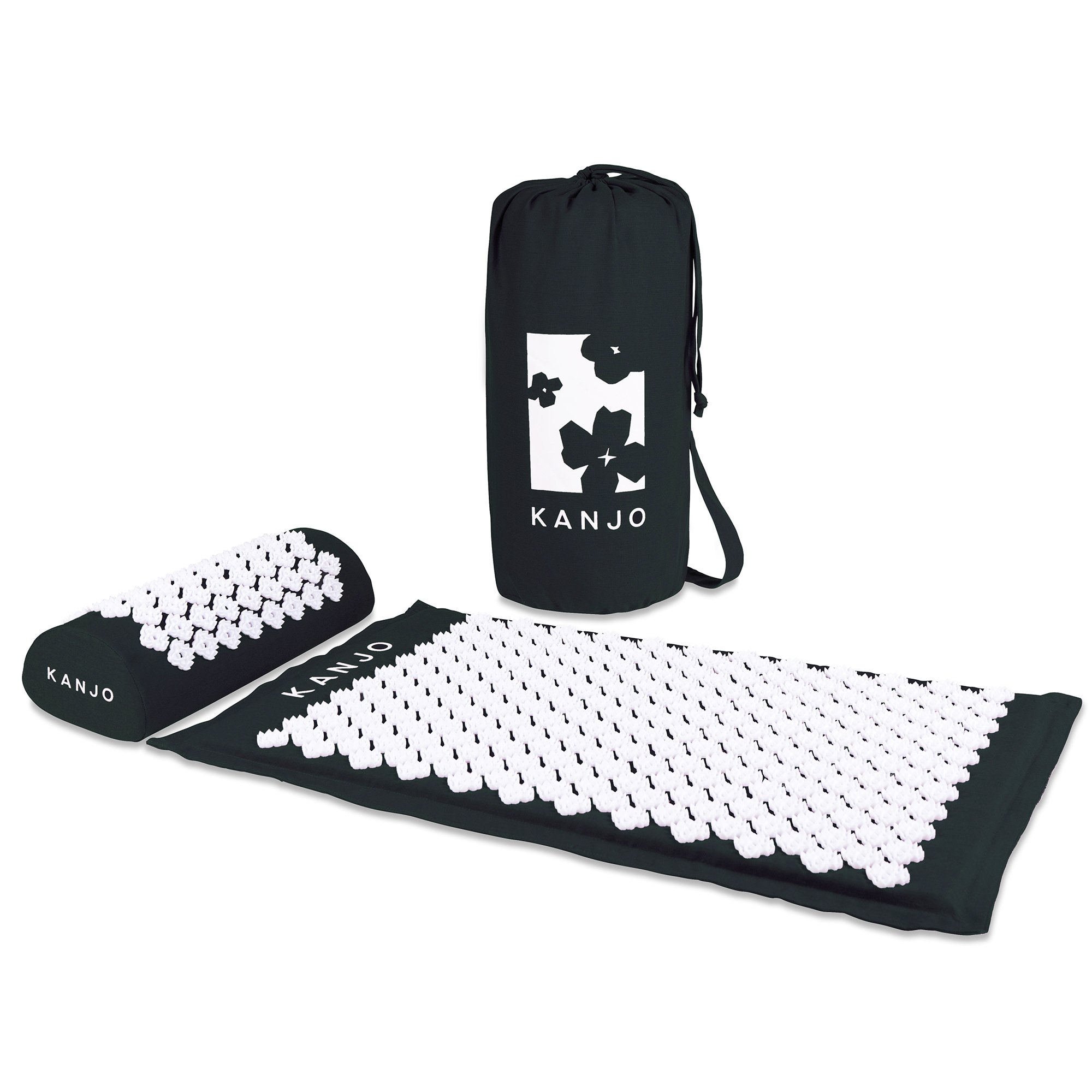 Acutens Inc KANONYM - Kanjo Memory Foam Acupressure Mat Set, Black - 1/Set, 8/Case