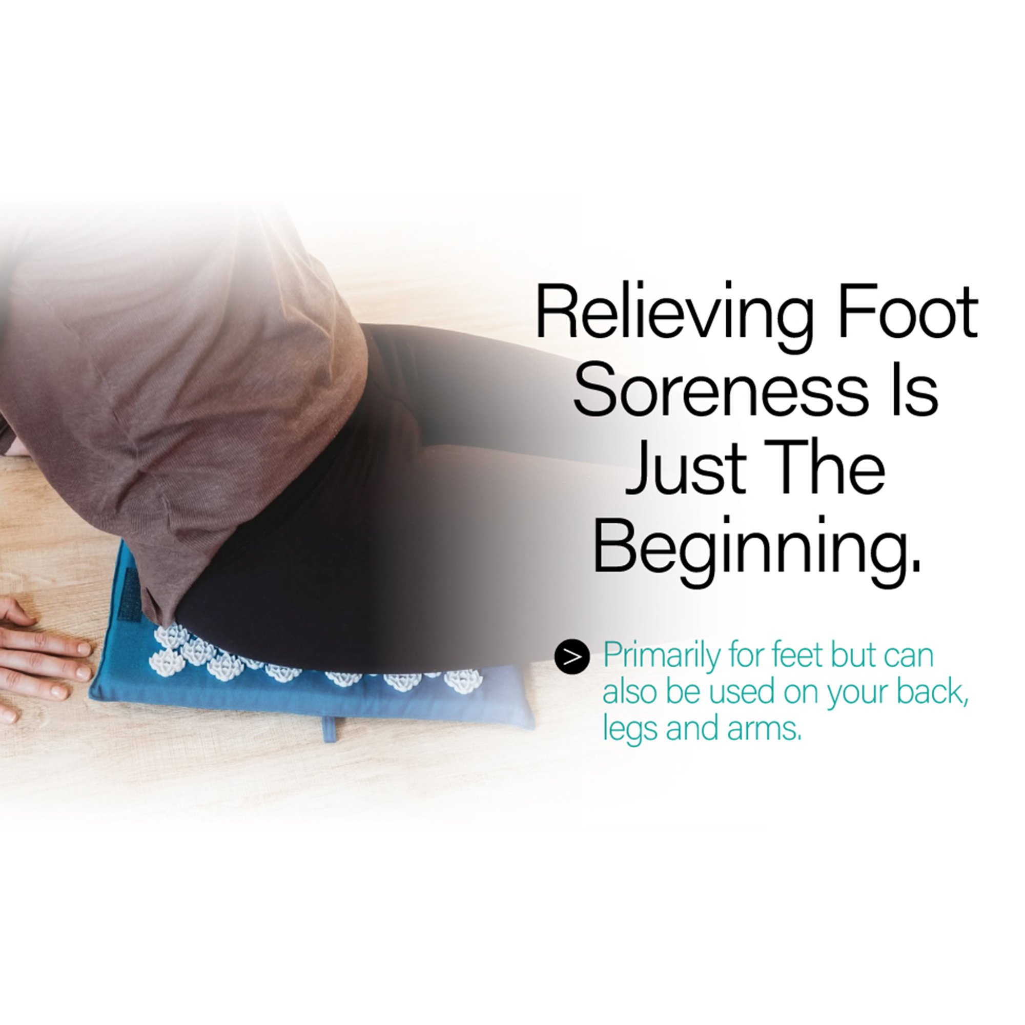Acutens Inc KANSAPF - Kanjo Acupressure Memory Foam Foot Mat, Teal - 1/Each, 20/Case