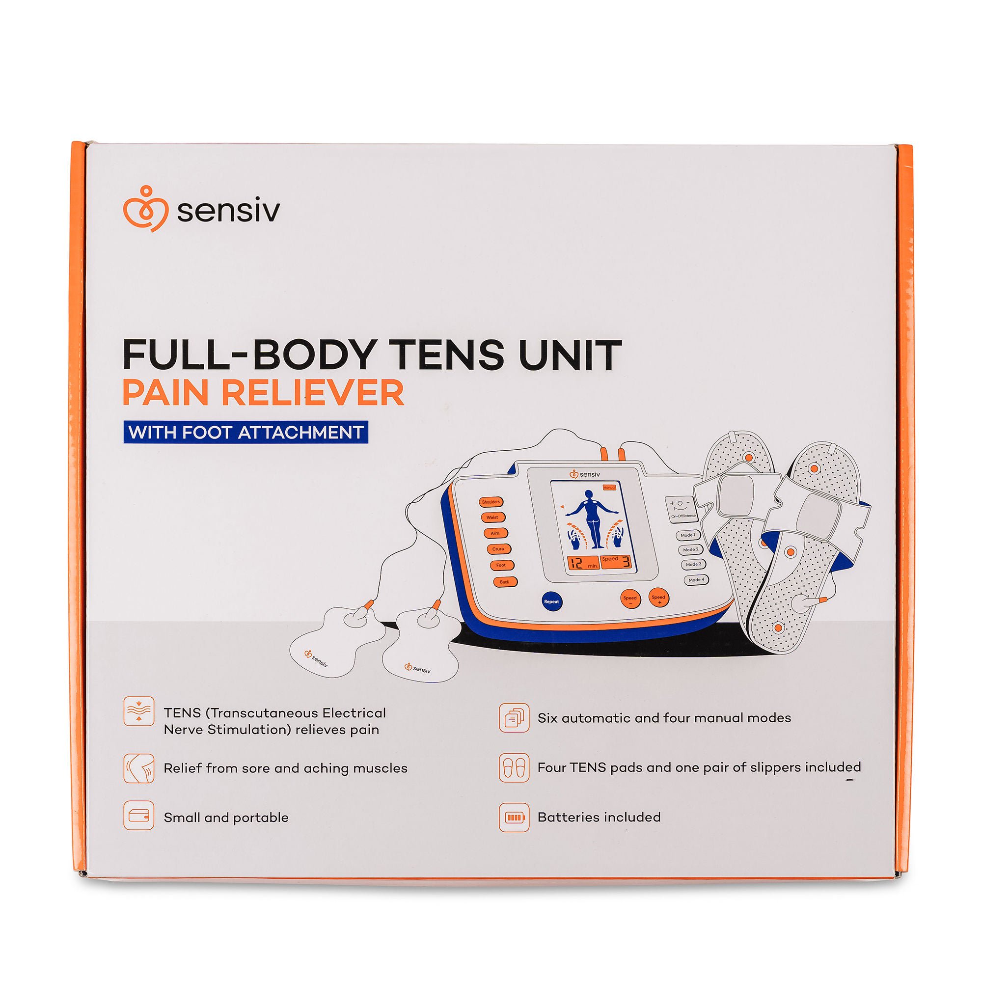 Acutens Inc - SENTENSF Sensiv Full-Body TENS Pain Relief Therapy with Foot Attachment