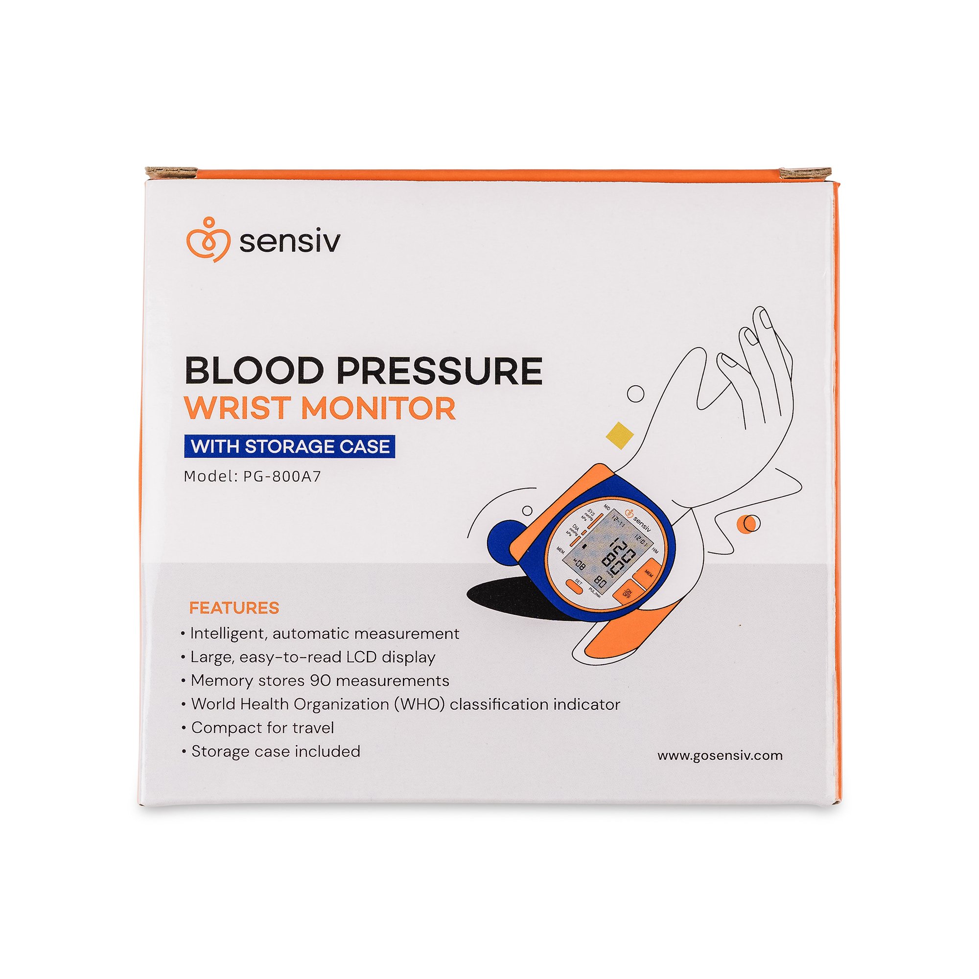 Acutens Inc SENBPWR - Sensiv Wrist Blood Pressure Monitor - 1/Each, 20/Case