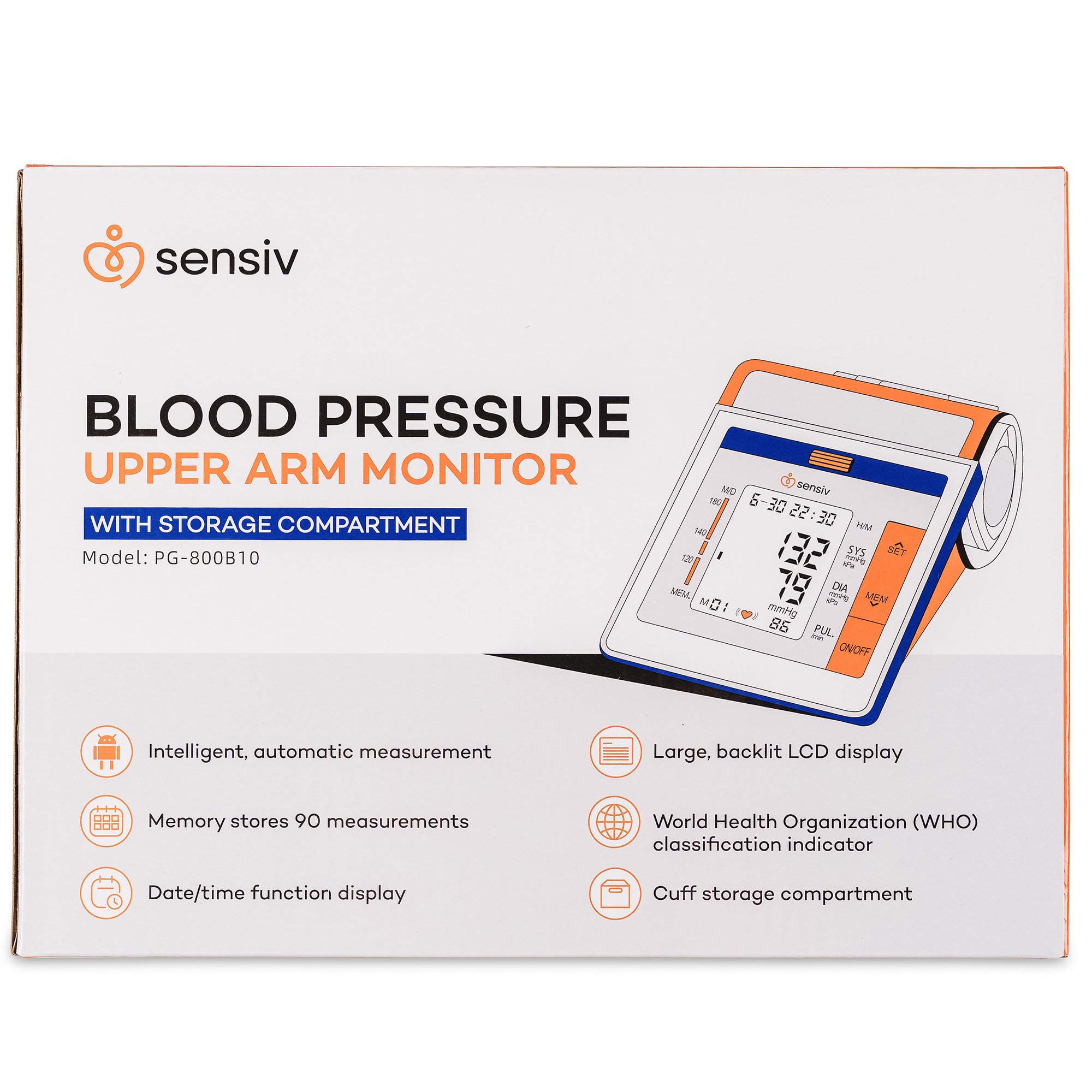 Acutens Inc SENBPUA - Sensiv Upper Arm Blood Pressure Monitor - 1/Each, 12/Case