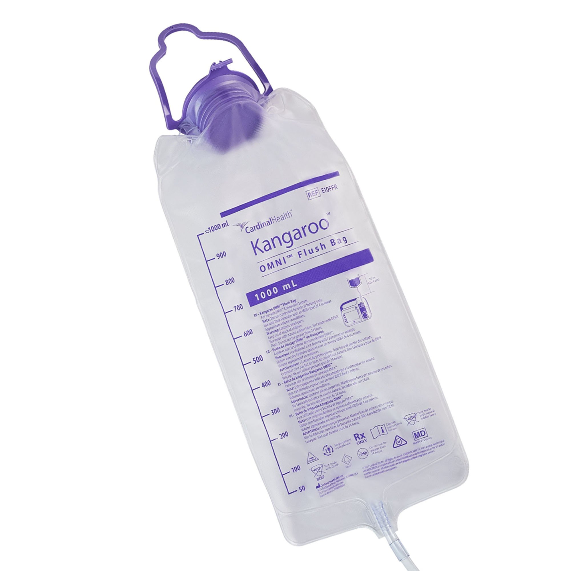 Kangaroo OMNI ENtelliSet Enteral Feeding Pump Flush Bag Set E10FFR by Cardinal