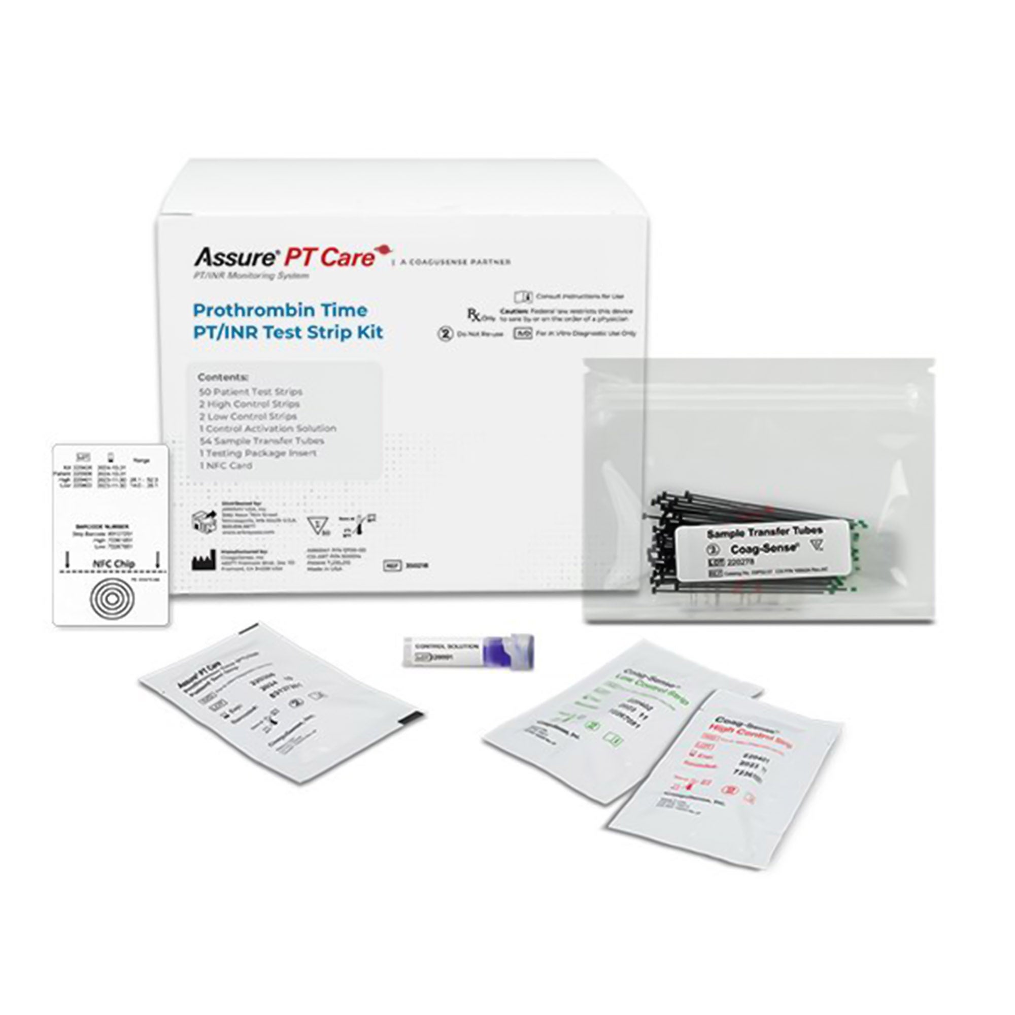 Arkray USA - 350218 Coagulation Test Kit Assure® PT Care Prothrombin Time Test (PT/INR) 50 Tests CLIA Waived