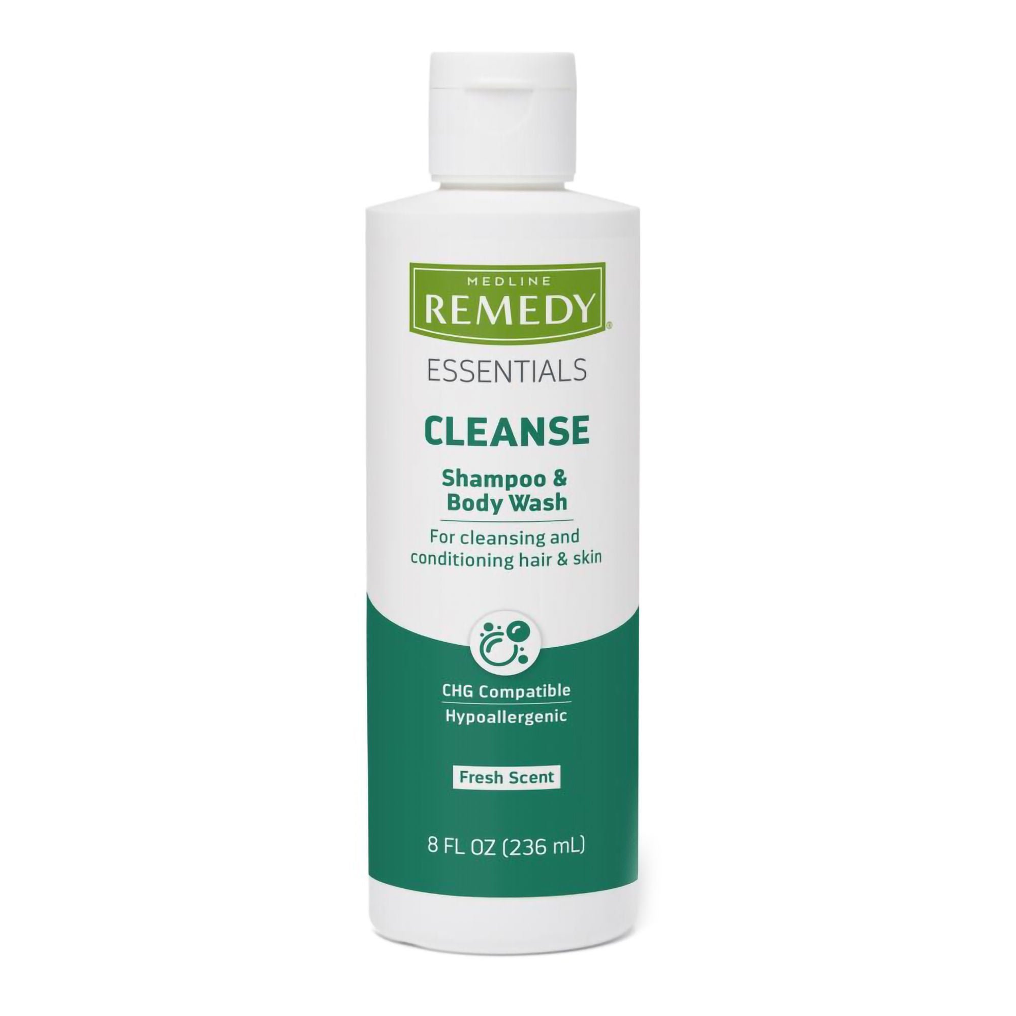 Medline - MSC092SBW08 Shampoo and Body Wash Remedy Essentials 8 oz. Flip Top Bottle Citrus Vanilla Scent