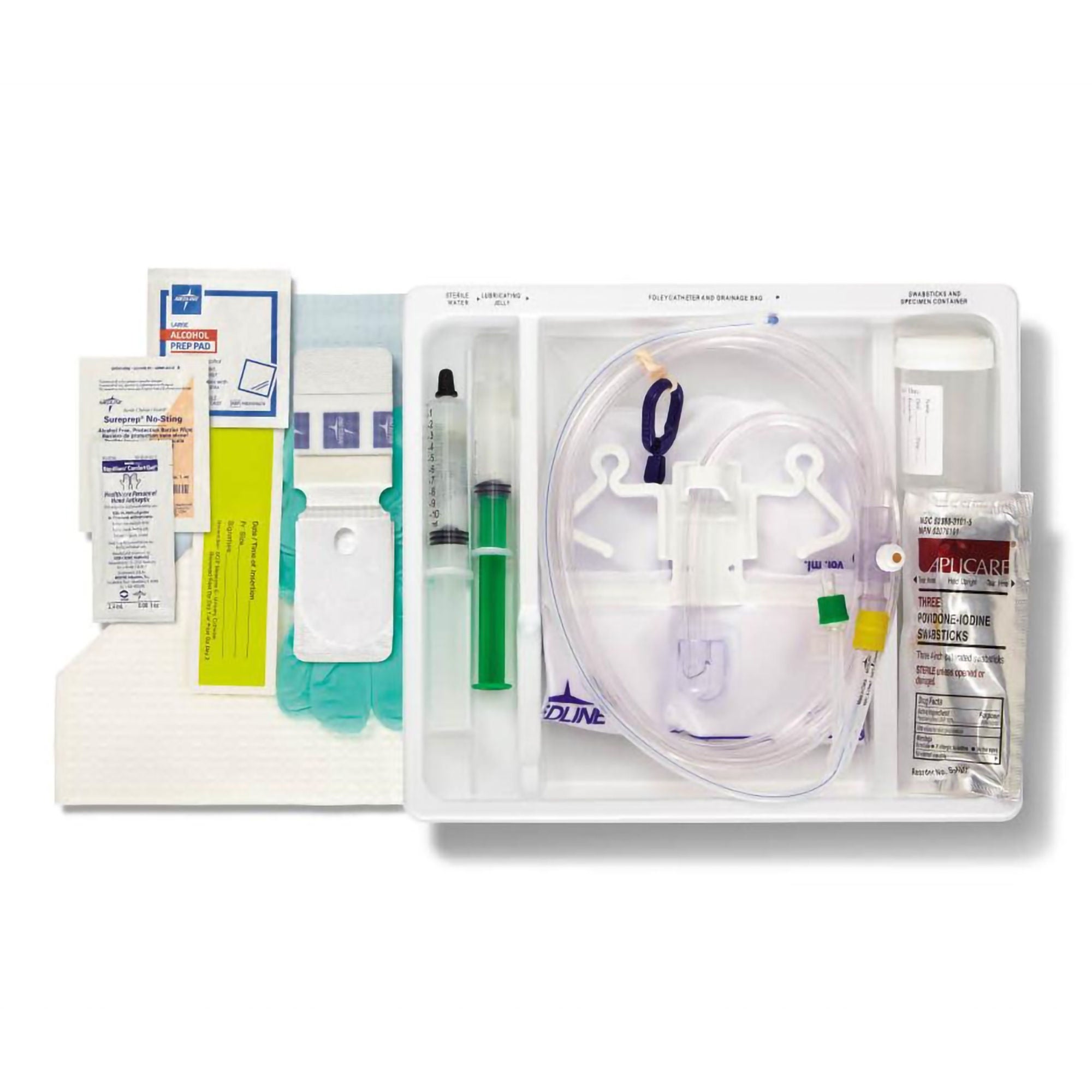 Medline - DYND160714 Indwelling Catheter Tray One-Layer Foley 14 Fr. 10 cc Balloon Silicone