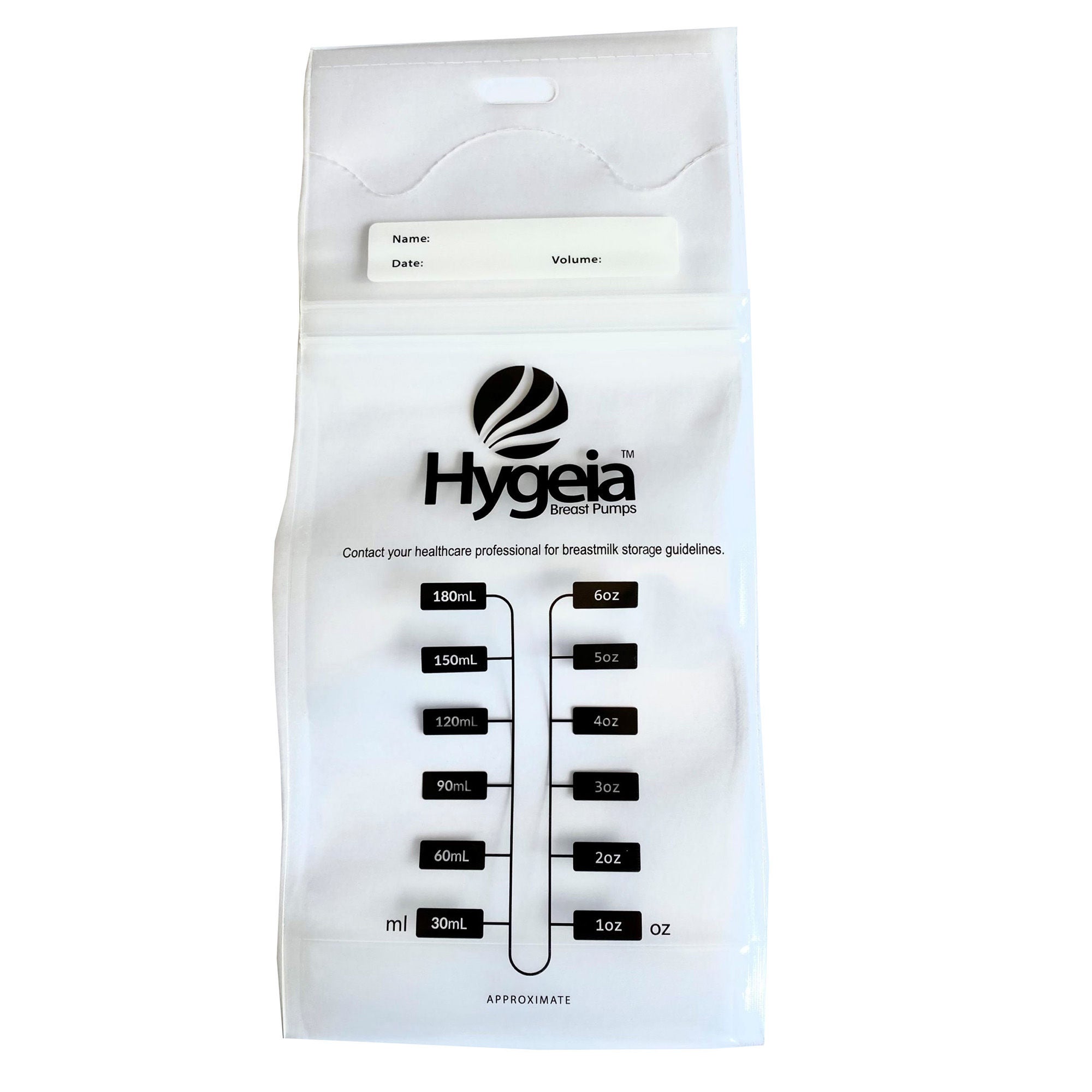Hygeia II Medical Group Inc - 10-0332 Breast Milk Storage Bag Hygeia 6 oz. Plastic Clear