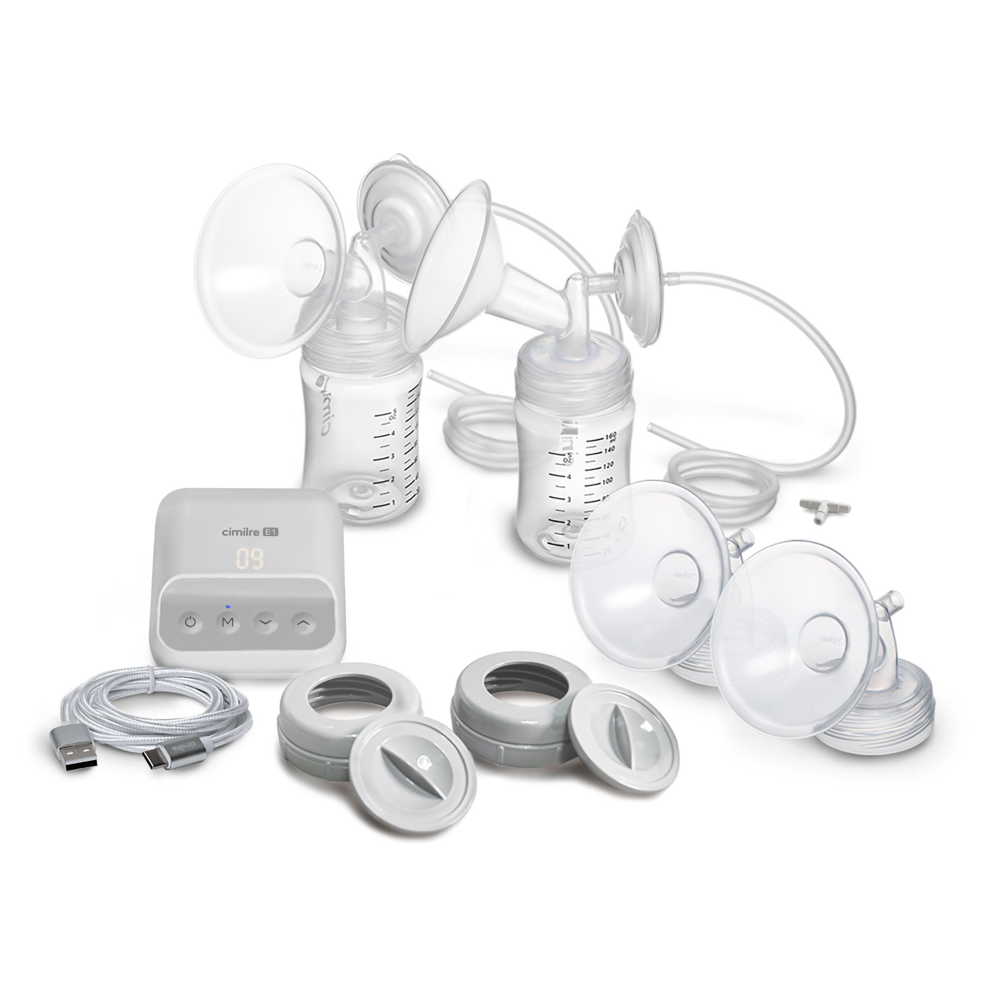 Symmetrical Health LLC - E1-100-00-00 Double Electric Breast Pump Kit Cimilre® E1