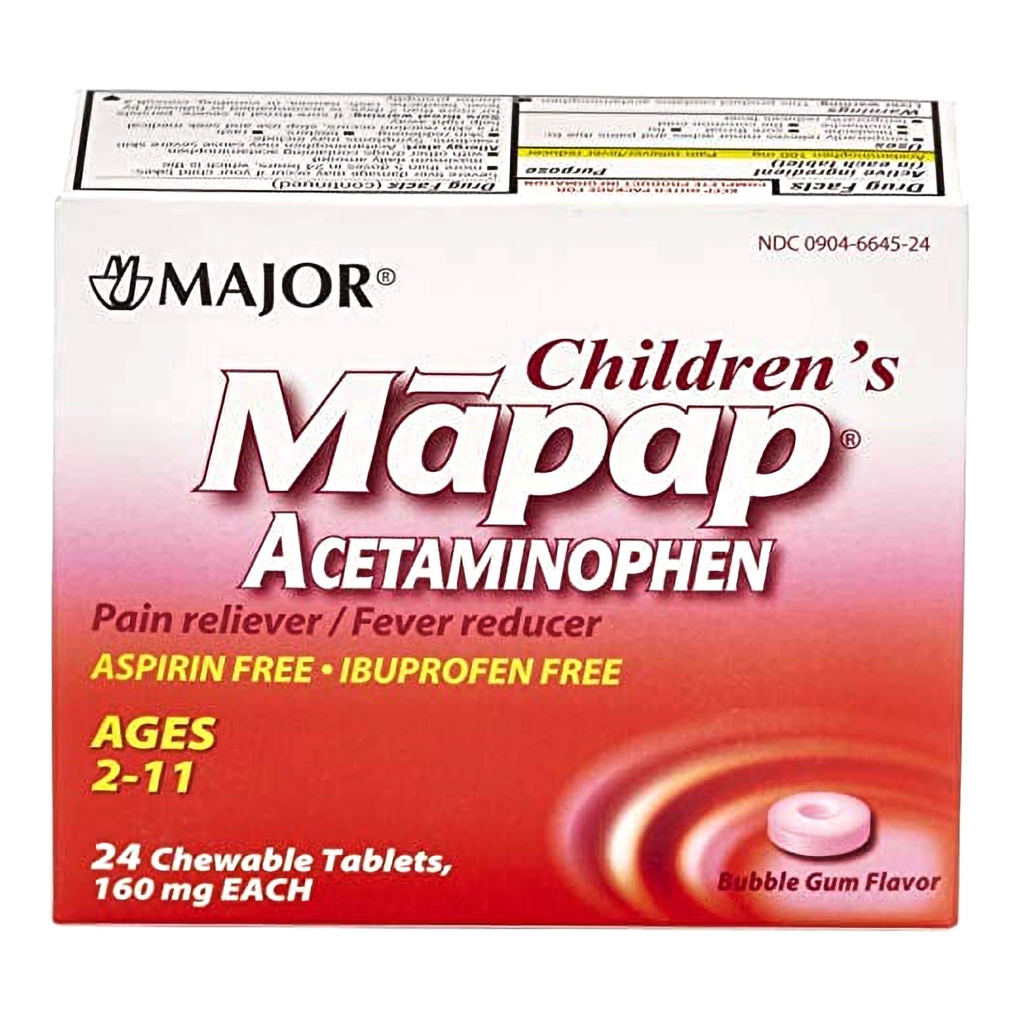 Major Pharmaceuticals - 00904664524 Mapap® Acetaminophen Children's Pain Relief / Fever Reducer