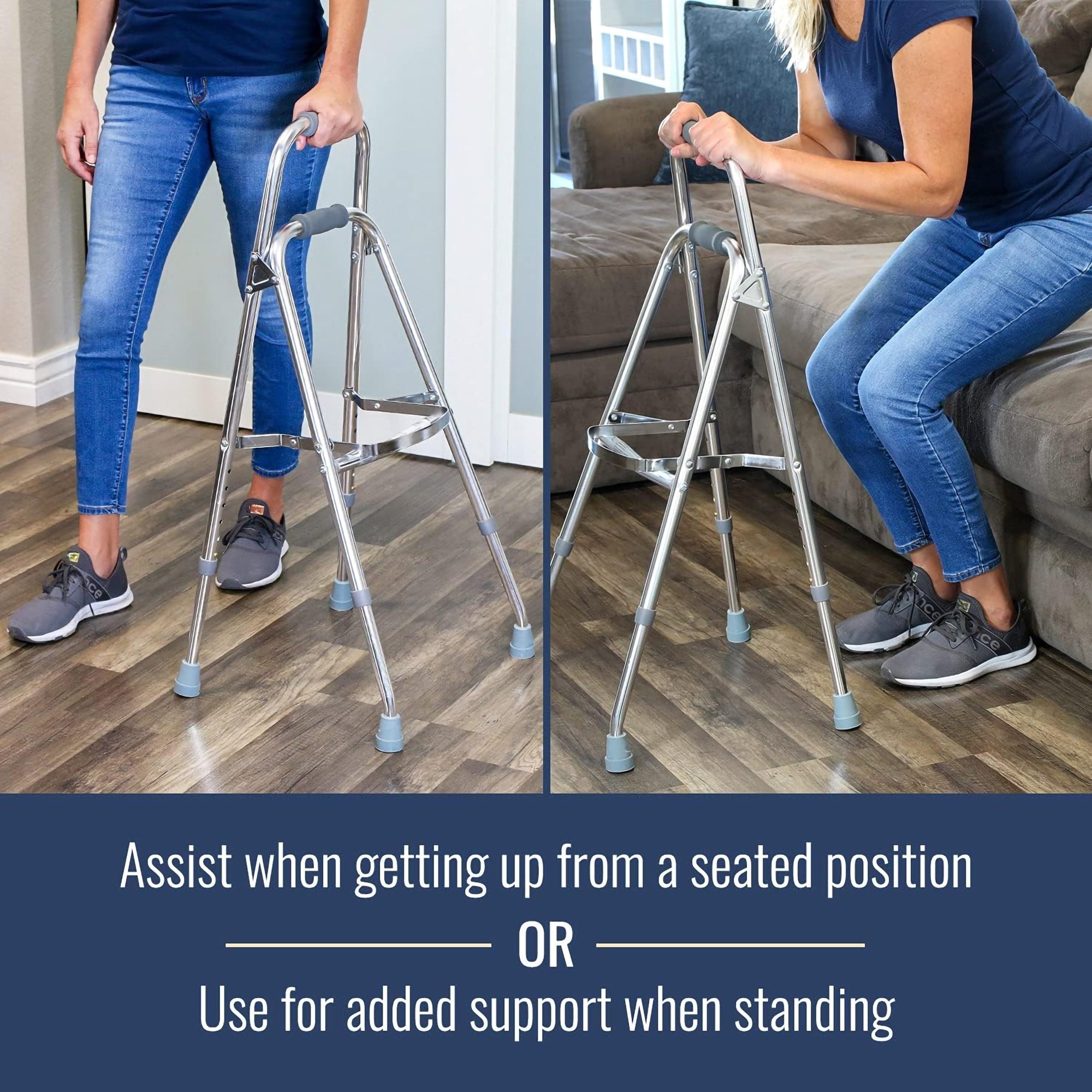 Mabis Healthcare 500-1306-0600 - DMI® Folding Walker, Silver - 1/Each