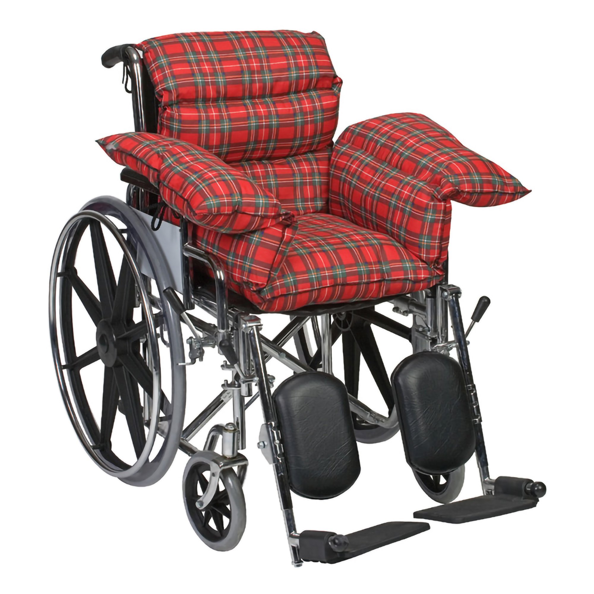 Mabis Healthcare 513-7608-9910 - DMI® Comfort Wheelchair Cushion, Plaid - 1/Each