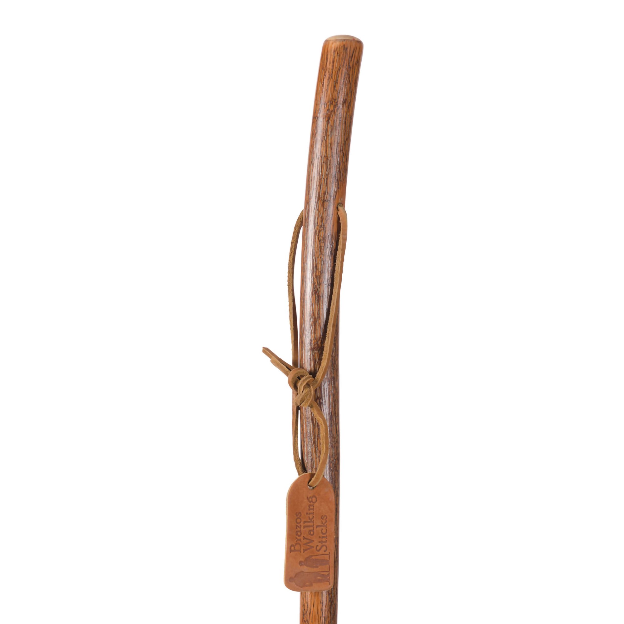 Mabis Healthcare 602-3000-1127 - Brazos™ Hickory Rustic Walking Stick, 58-Inch Height - 1/Each