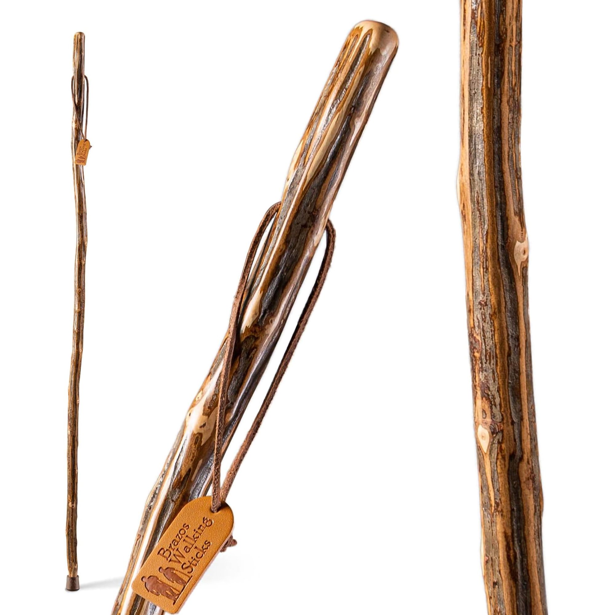 Mabis Healthcare 602-3000-1159 - Brazos™ Ironwood Rustic Walking Stick, 58-Inch Height - 1/Each