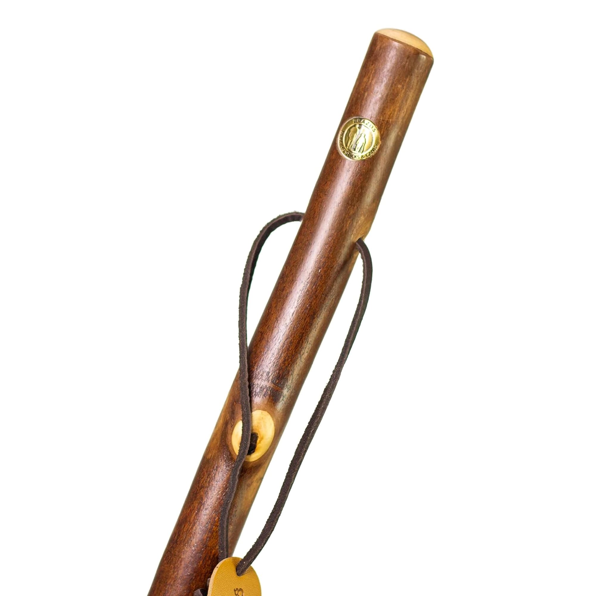 Mabis Healthcare 602-3000-1180 - Brazos™ Maple Rustic Walking Stick, 55-Inch Height - 1/Each