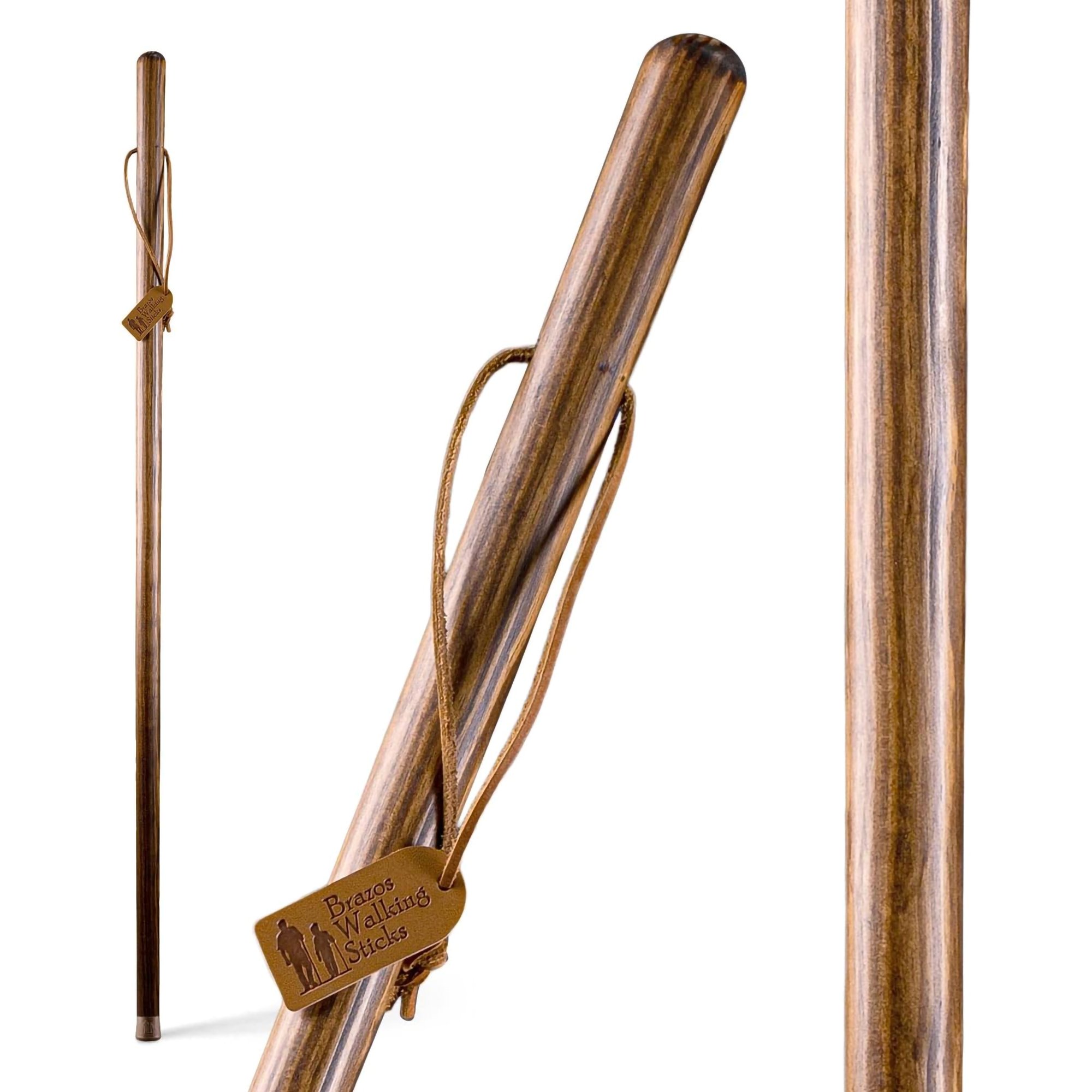 Mabis Healthcare 602-3000-1239 - Brazos™ Traditional Straight Pine Handcrafted Walking Stick, 55-Inch, Brown - 1/Each