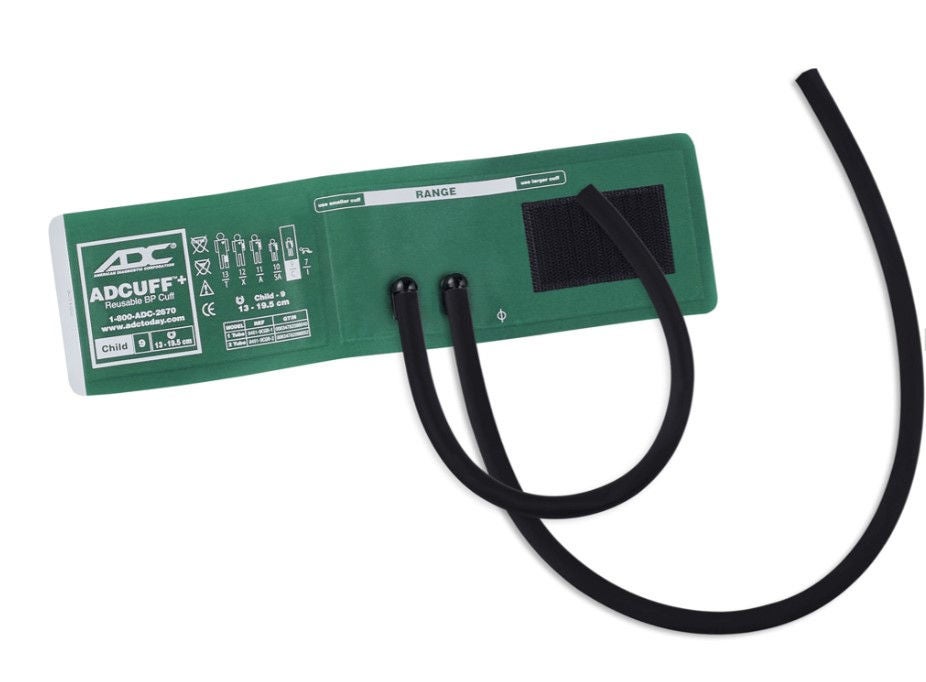American Diagnostic Corp - 8451-9CGR-2 Reusable Blood Pressure Cuff ADC 13 to 19.5 cm Arm Nylon Cuff Child Cuff