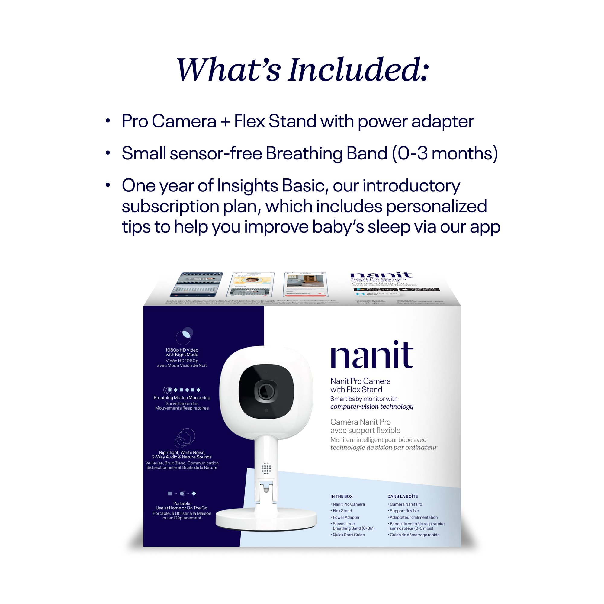 Nanit N322NW - Nanit Pro Camera with Flex Stand - 1/Each